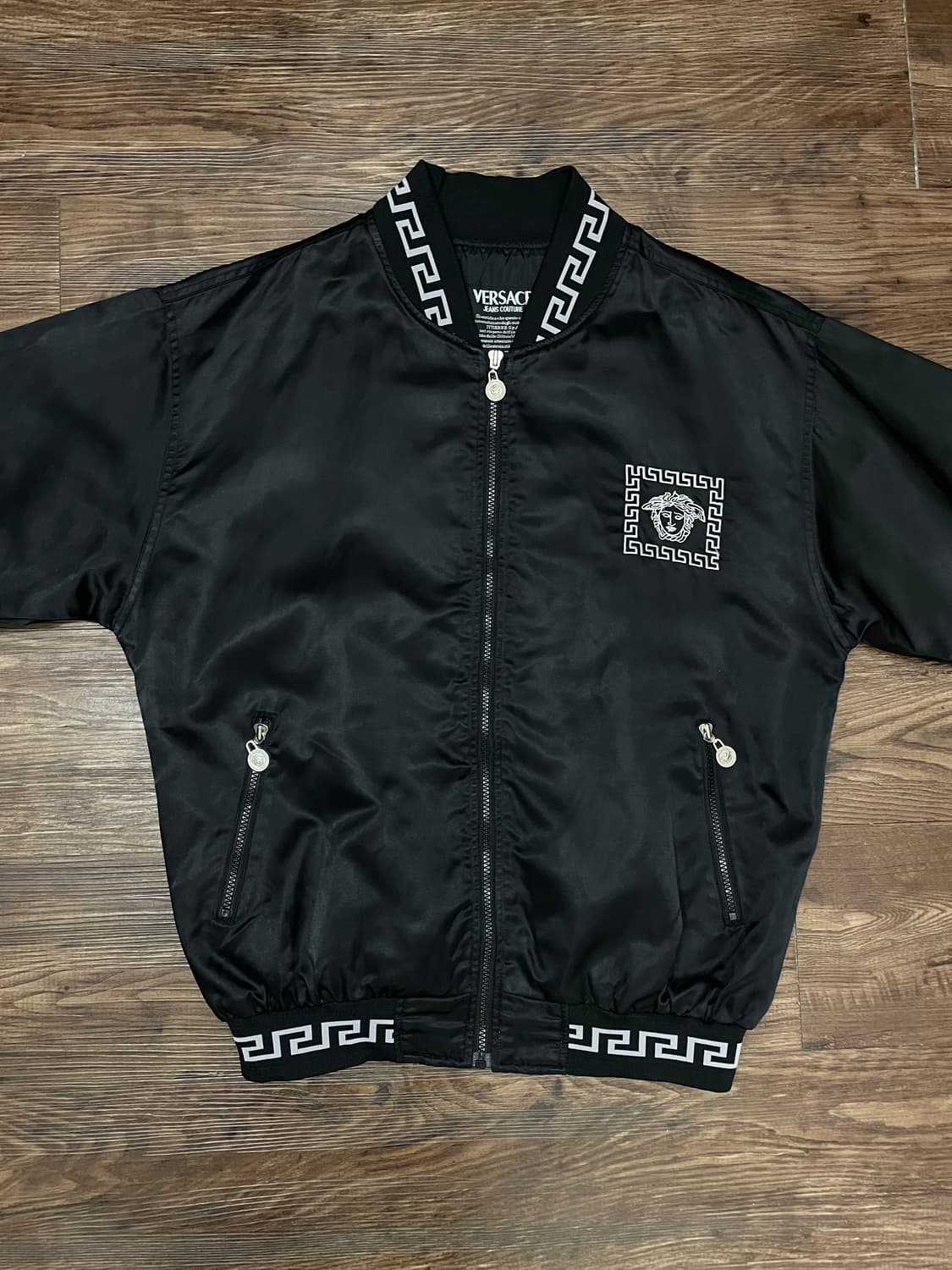 베르사체 진스 꾸뛰르 메두사 헤드 바시티 봄버 자켓 블랙 상품이미지2