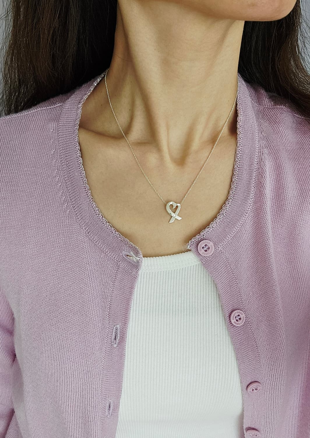 [다이아버전] 티파니앤코 러빙하트 실버 목걸이 미사용급 풀세트 [정품] 상품이미지9