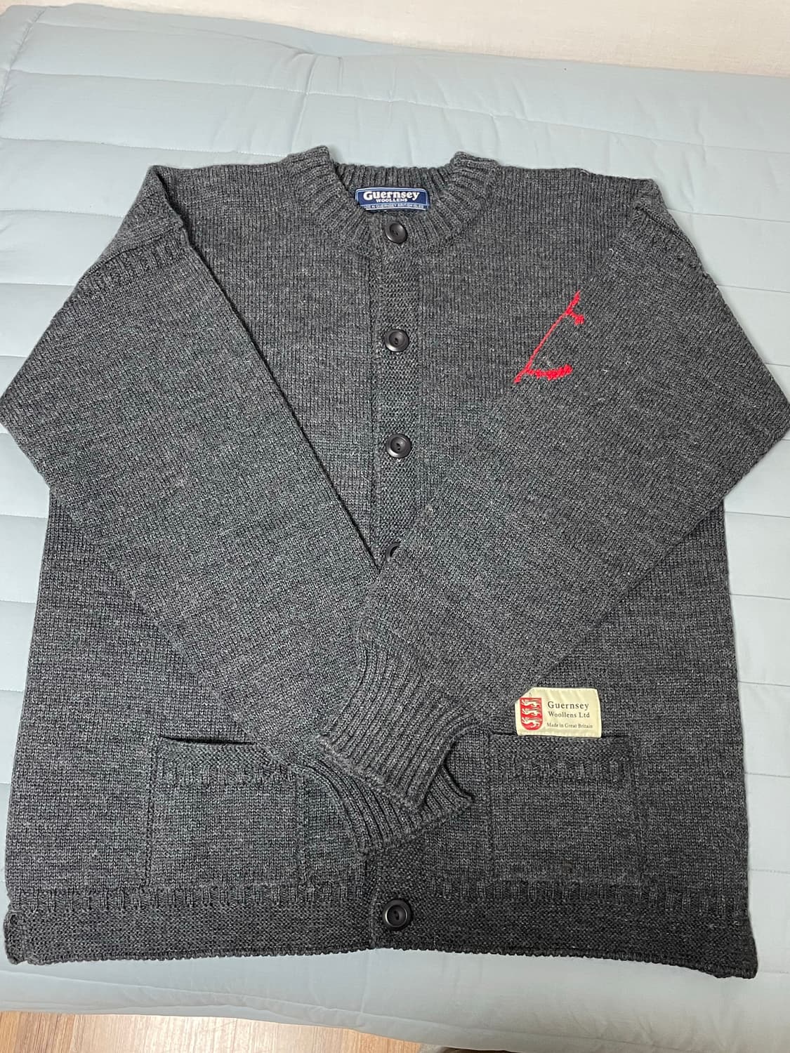 건지울른스 가디건 차콜 44 상품이미지2