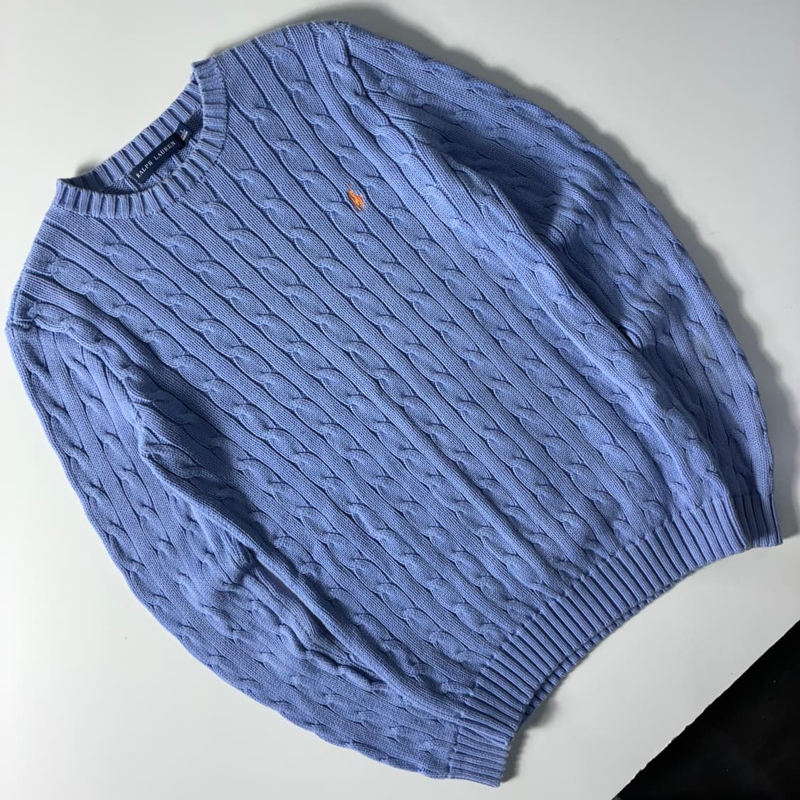 Polo  랄프로렌 자수 코튼 소라 꽈배기 니트  상품이미지2