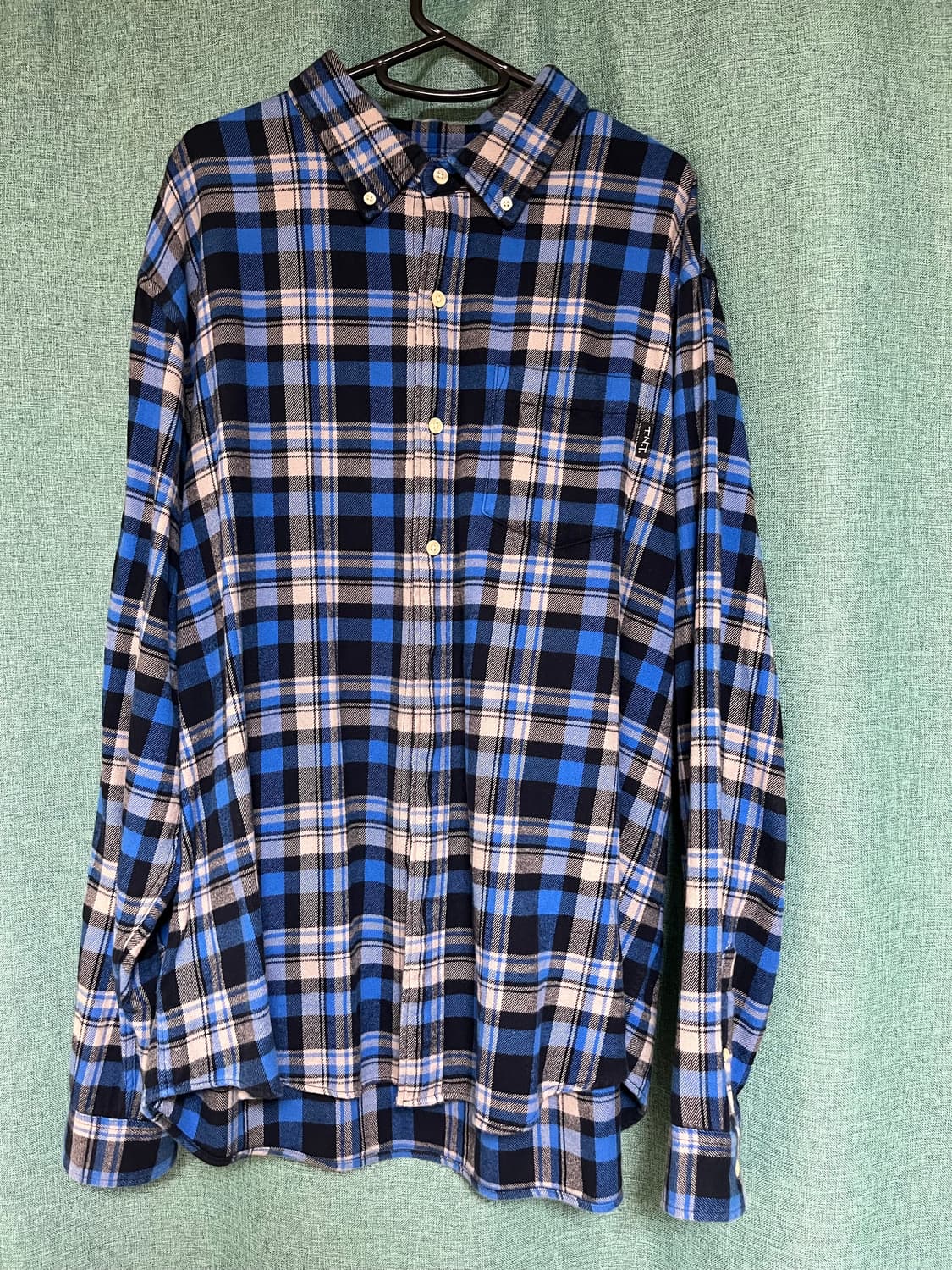 (디네댓)Flannel check shirt-blue XL 상품이미지2