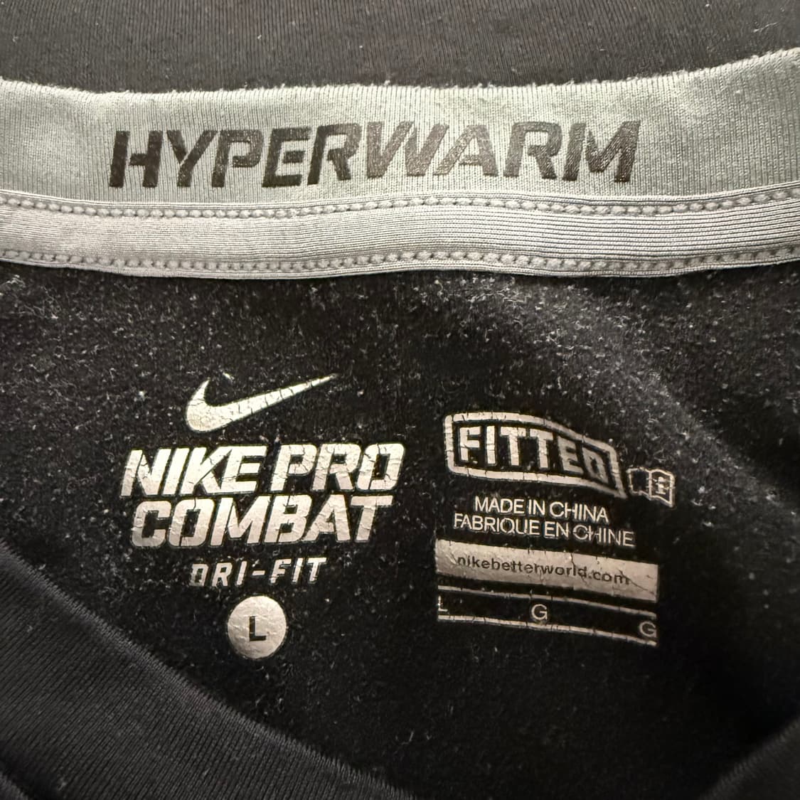 [정품/L] 나이키 프로 Hyperwarm 롱슬리브 블랙 b10 상품이미지5