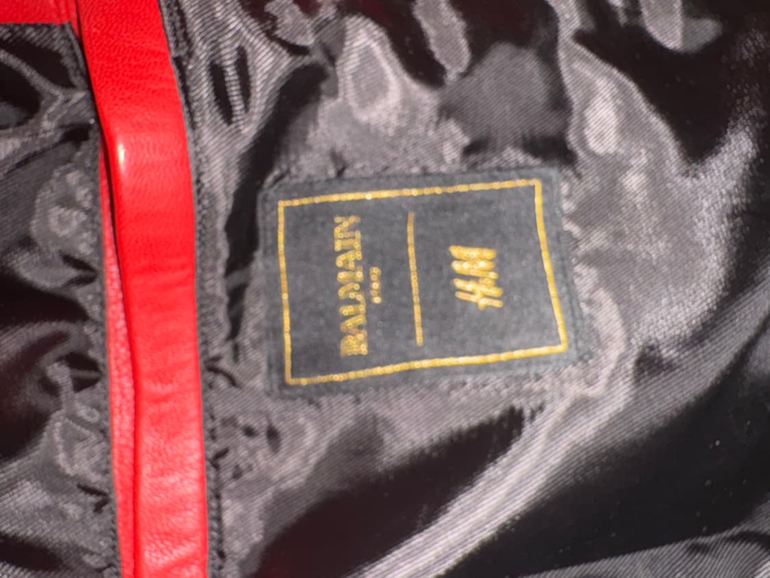 AW15 Balmain x H&M Red Biker Jacket 상품이미지5