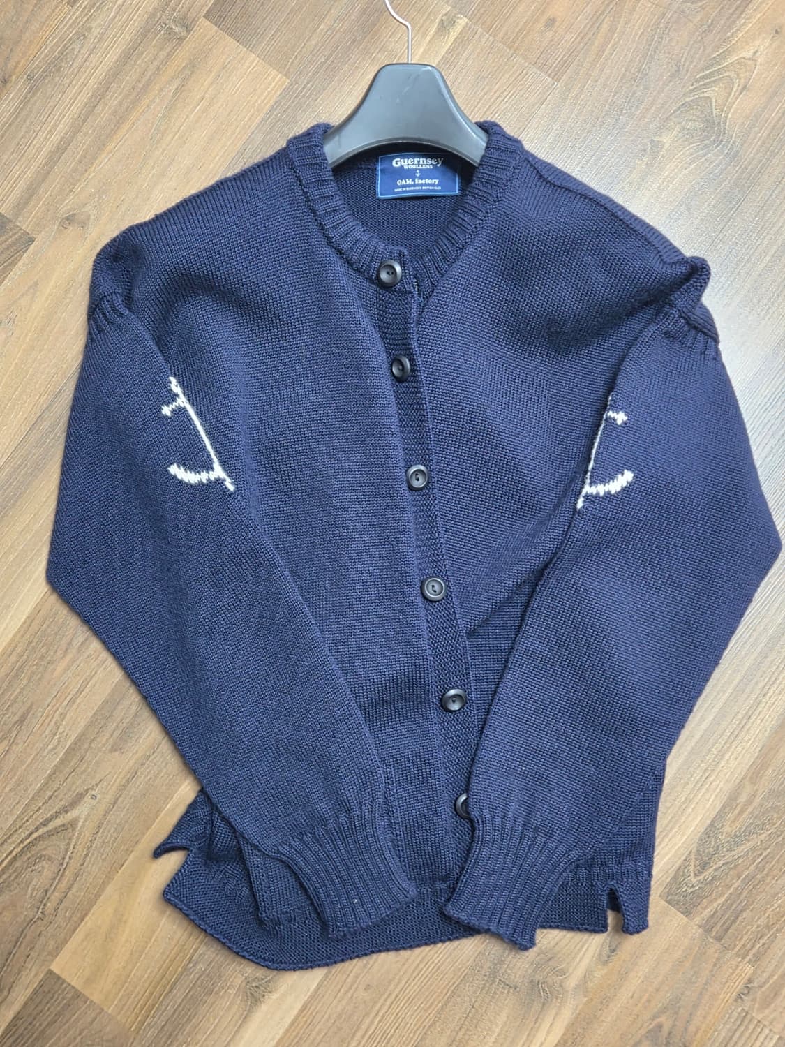 건지울른스 X OAM팩토리 가디건 네이비 46사이즈 상품이미지1