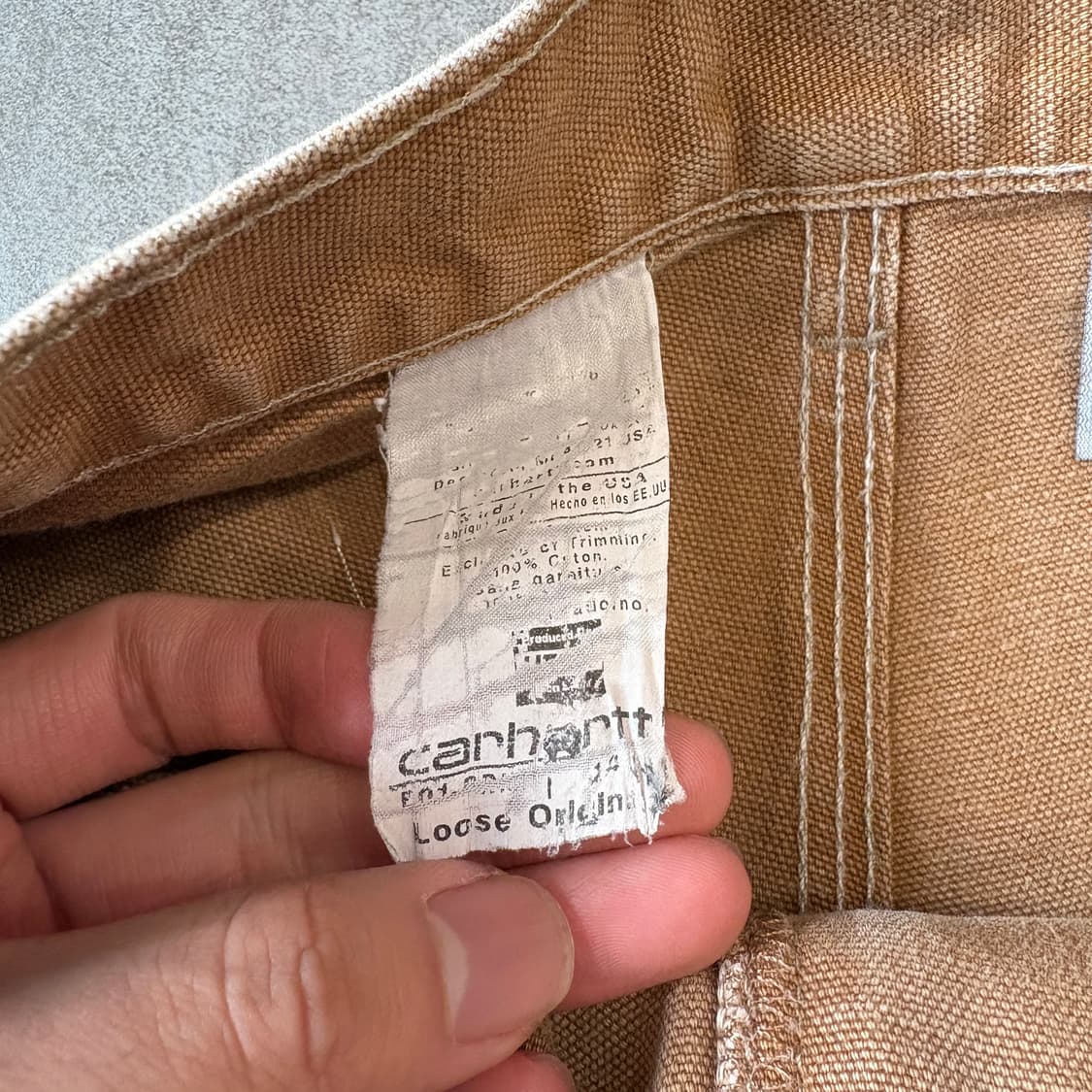 칼하트 정품 브라운 더블니 팬츠 바지 상품이미지6