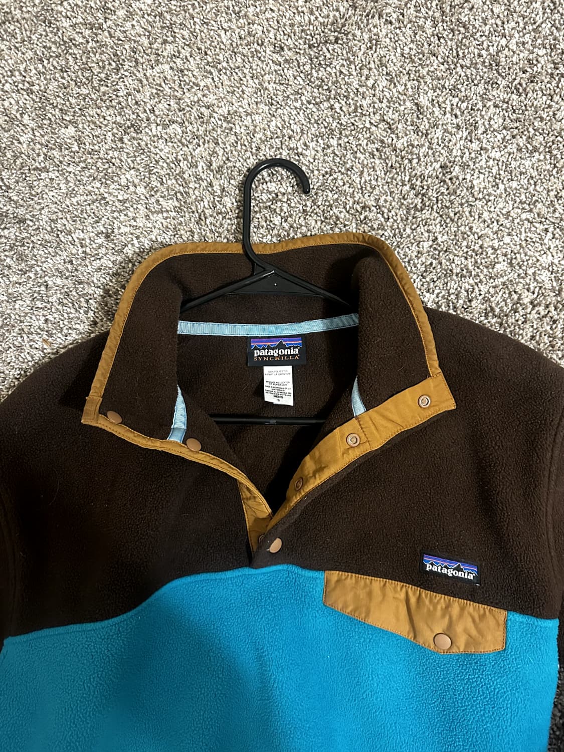 10s 파타고니아 신칠라 스냅-T 브라운/블루 상품이미지2