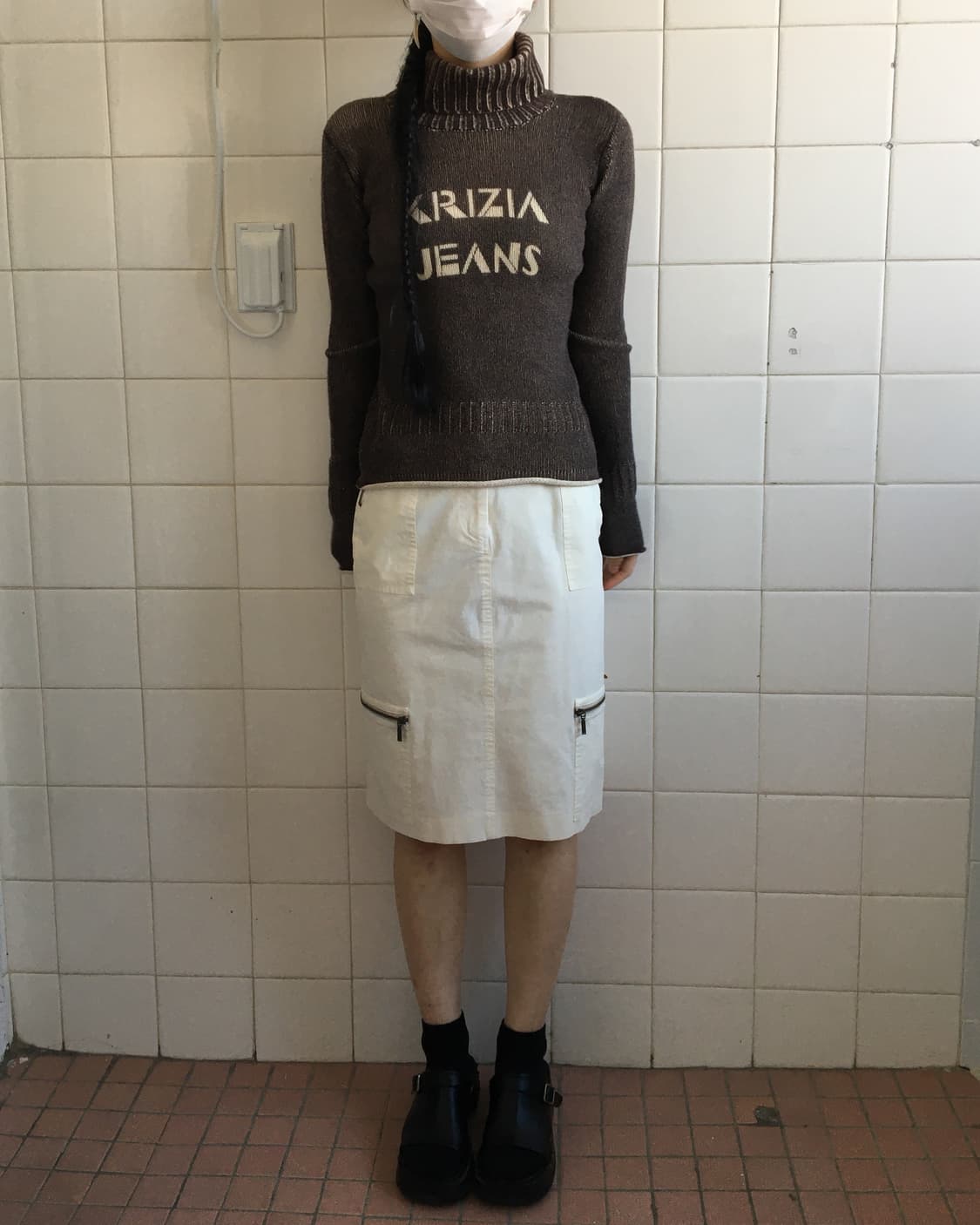 Zipper point midi skirt 상품이미지5