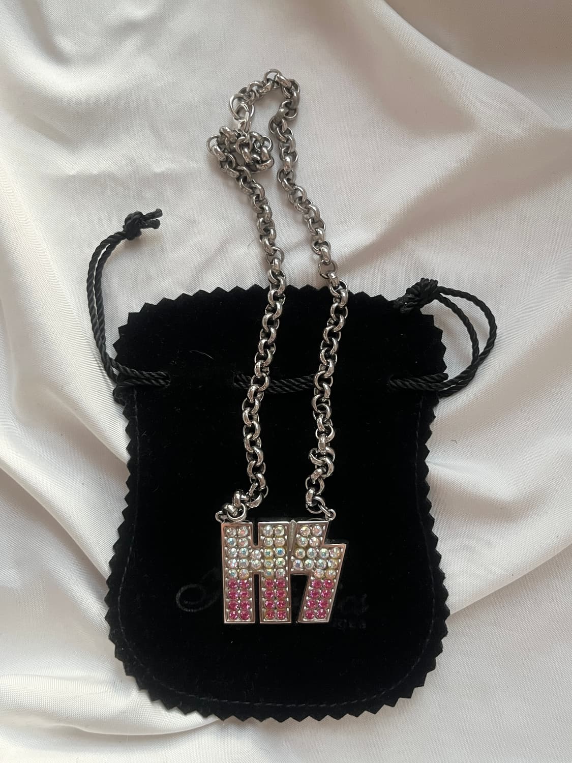 (새상품) 히스테릭 글래머 라인스톤 큐빅 초커 체인 목걸이 상품이미지1