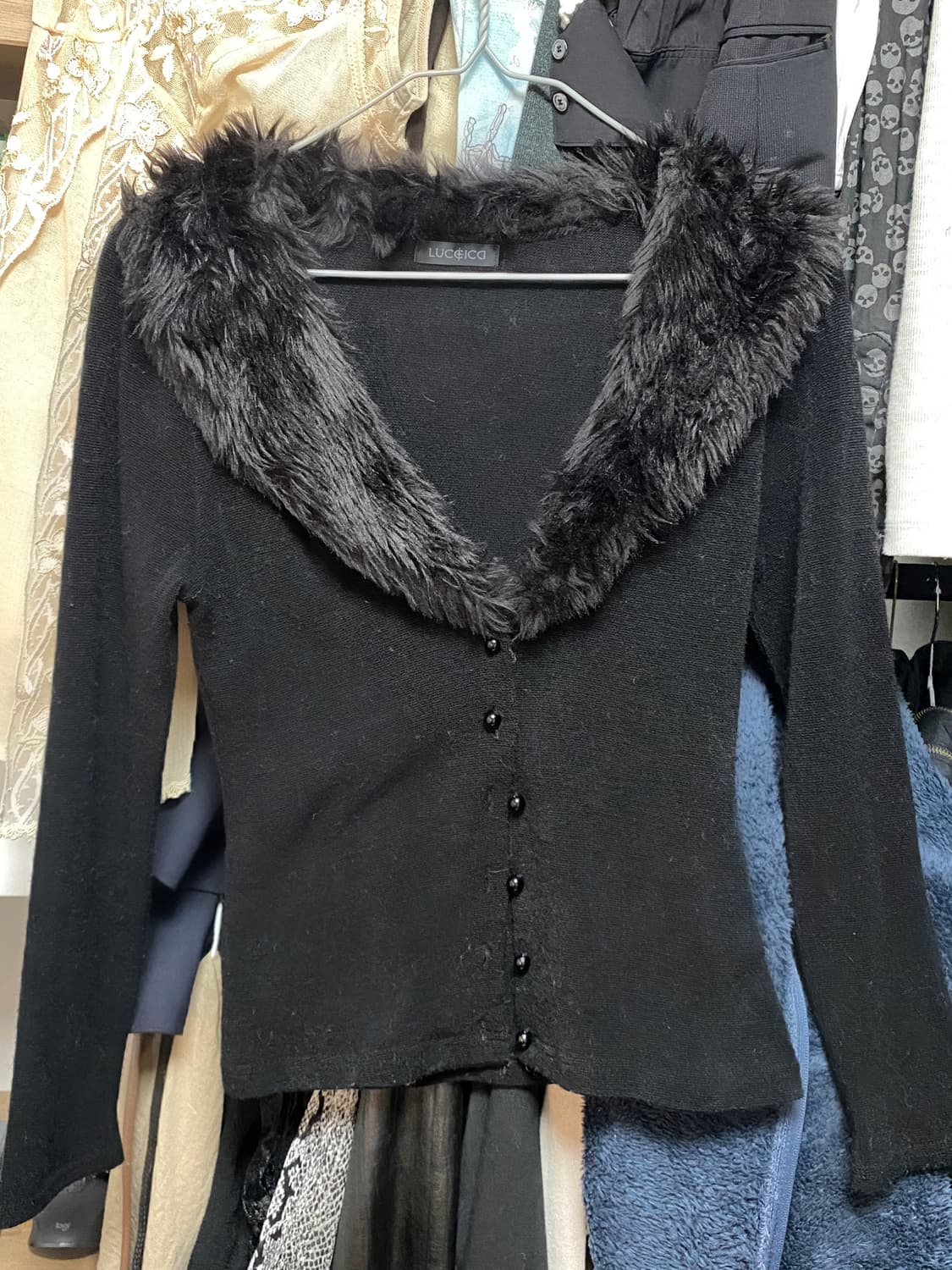 고스 퍼 가디건 상품이미지1