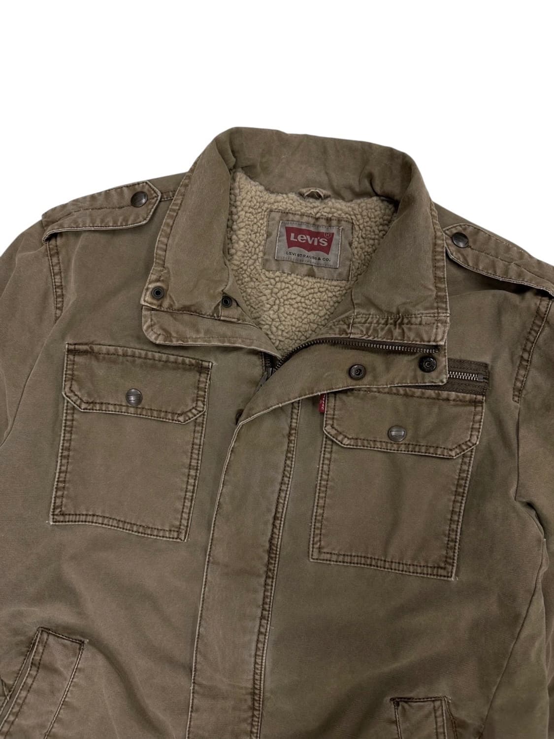 00s 리바이스 기모 밀리터리자켓 베이지 (L~XL) 상품이미지4