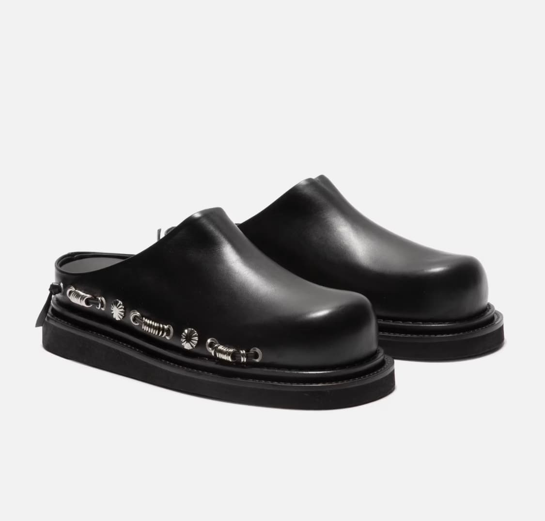 토가 레더 뮬 블랙 TOGA Pulla 슬립온 슬리퍼 클로그 상품이미지1