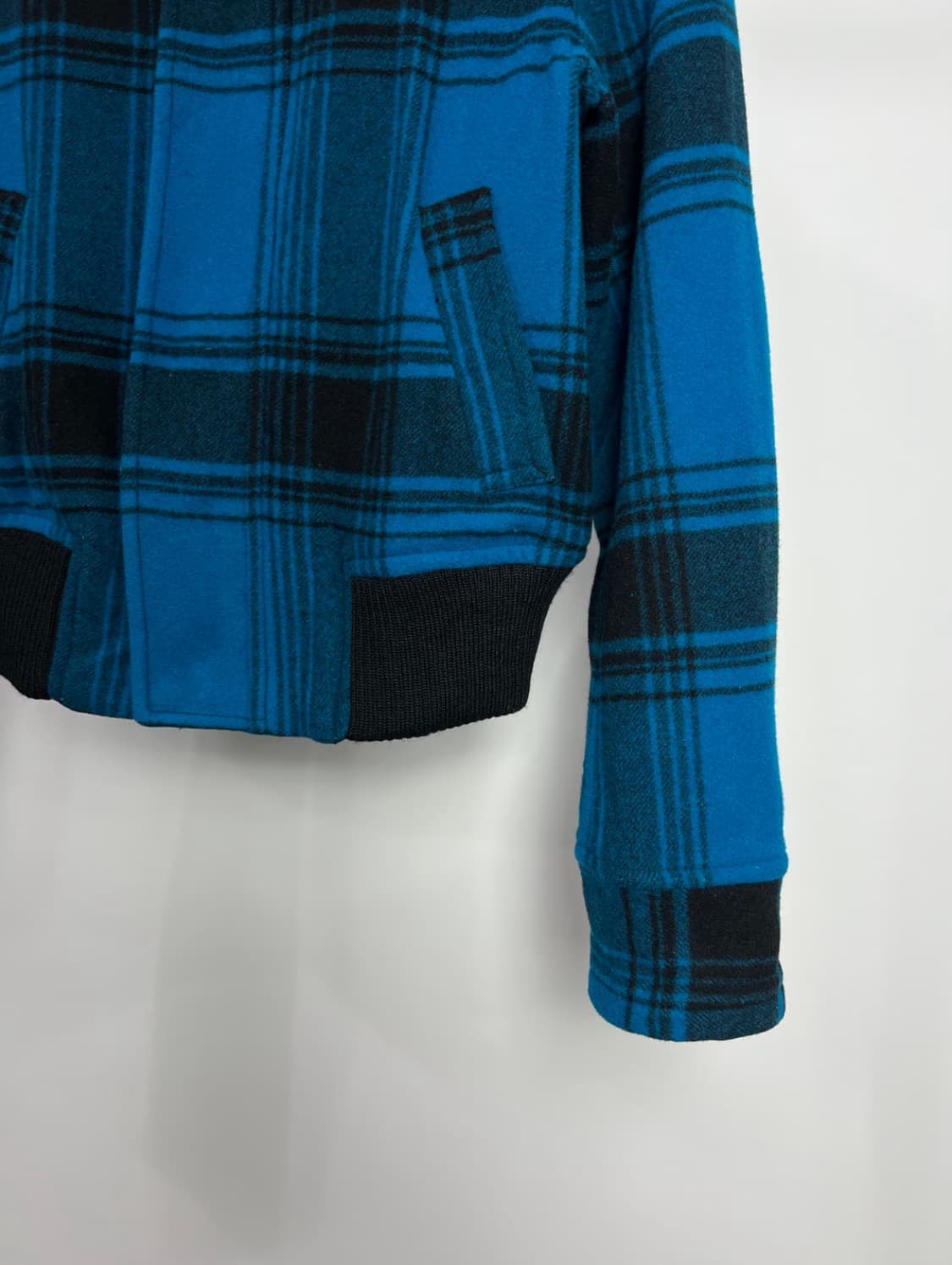 moussy 블루체크 자켓 상품이미지4