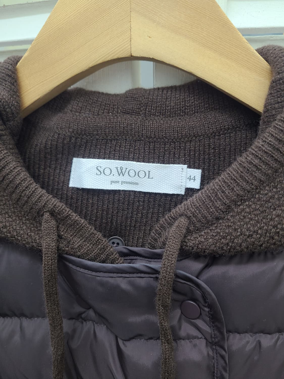 SO WOOL 쏘울 니트 후드 패딩 점퍼 상품이미지3