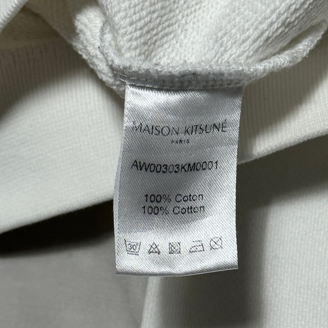S 메종키츠네 여우 로고 화이트 맨투맨 상품이미지4