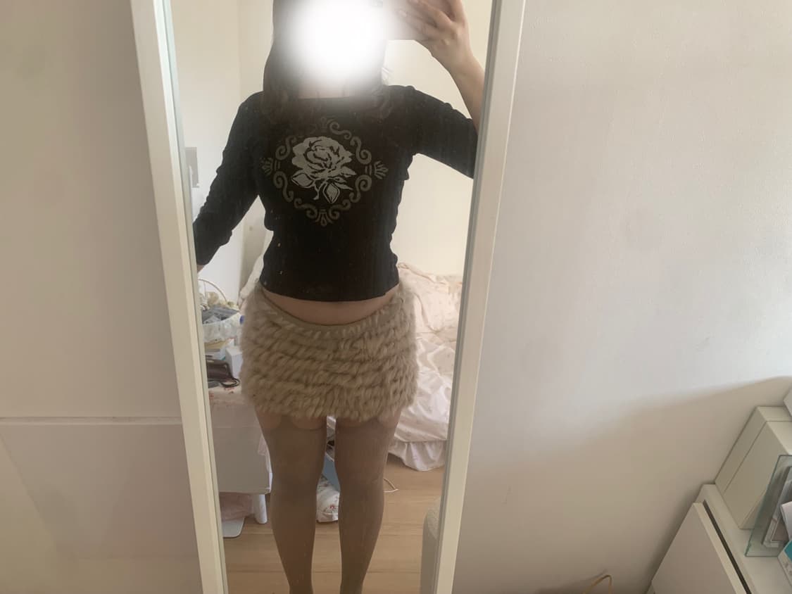 vintage t , fur skirt 상품이미지5