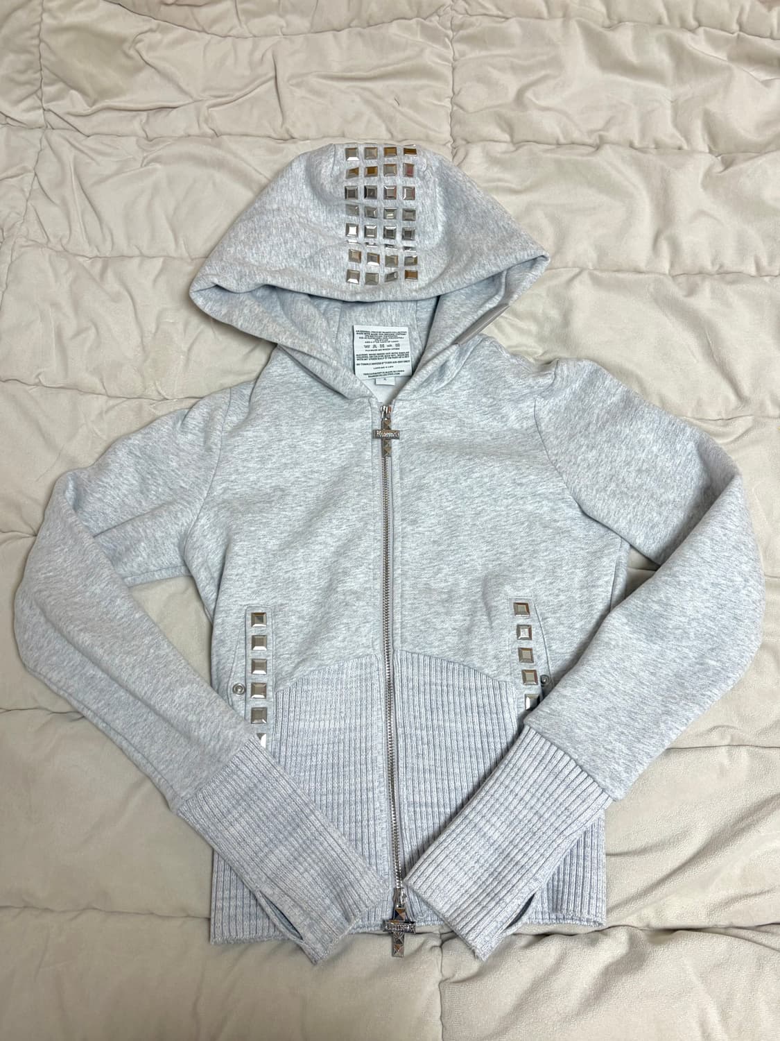 Namedcollective 퍼 베스트 스터드 후드집업 상품이미지10