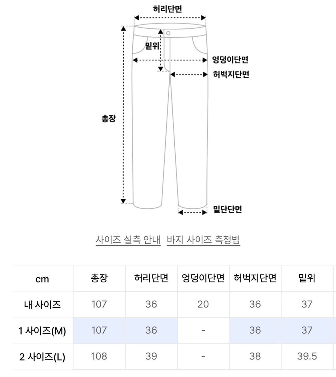 어텐션로우 믹스매치 데님 조거팬츠 1사이즈 상품이미지8