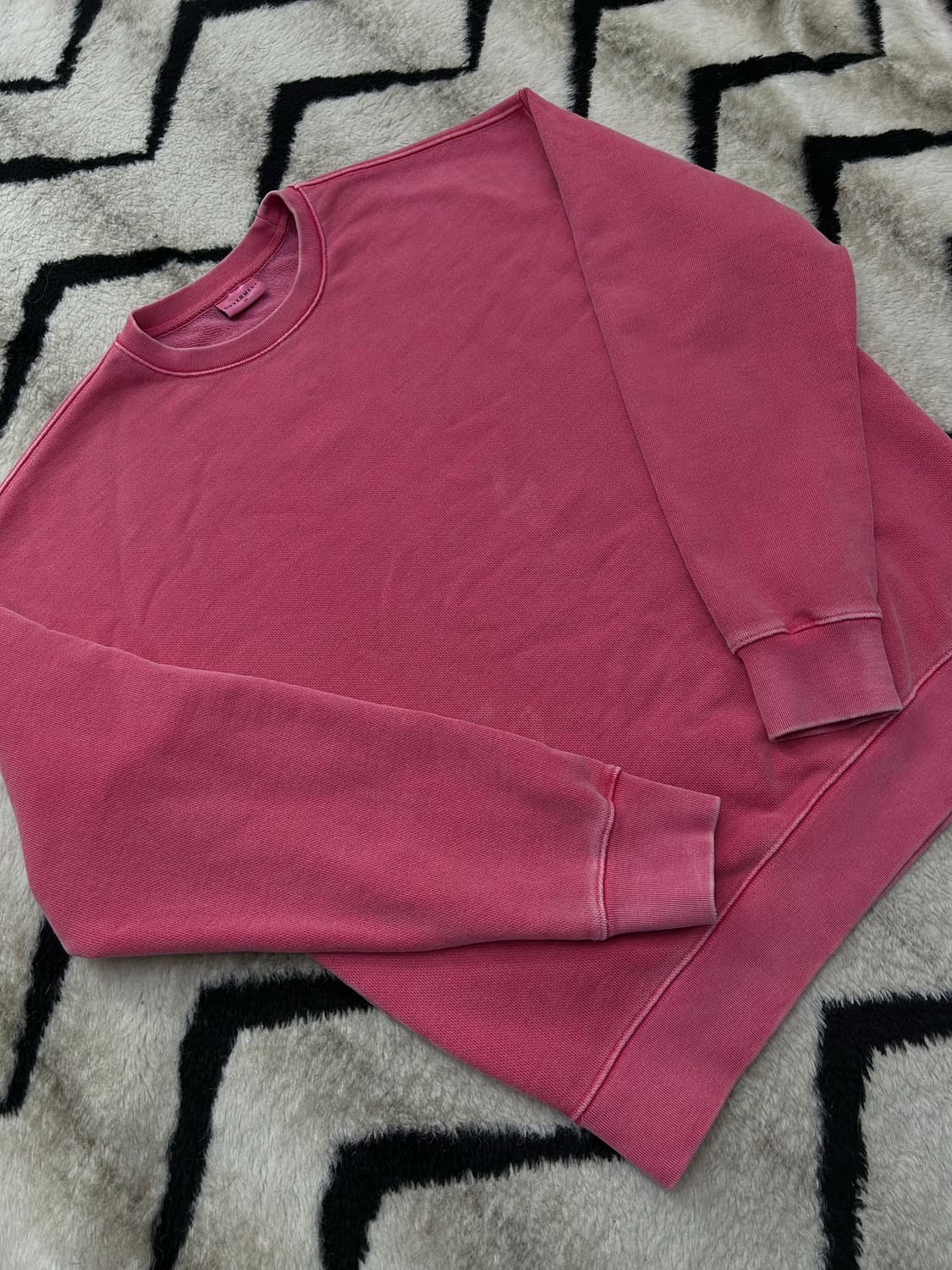 [M]소버먼트 오버핏 피그먼트 맨투맨/핑크 상품이미지1