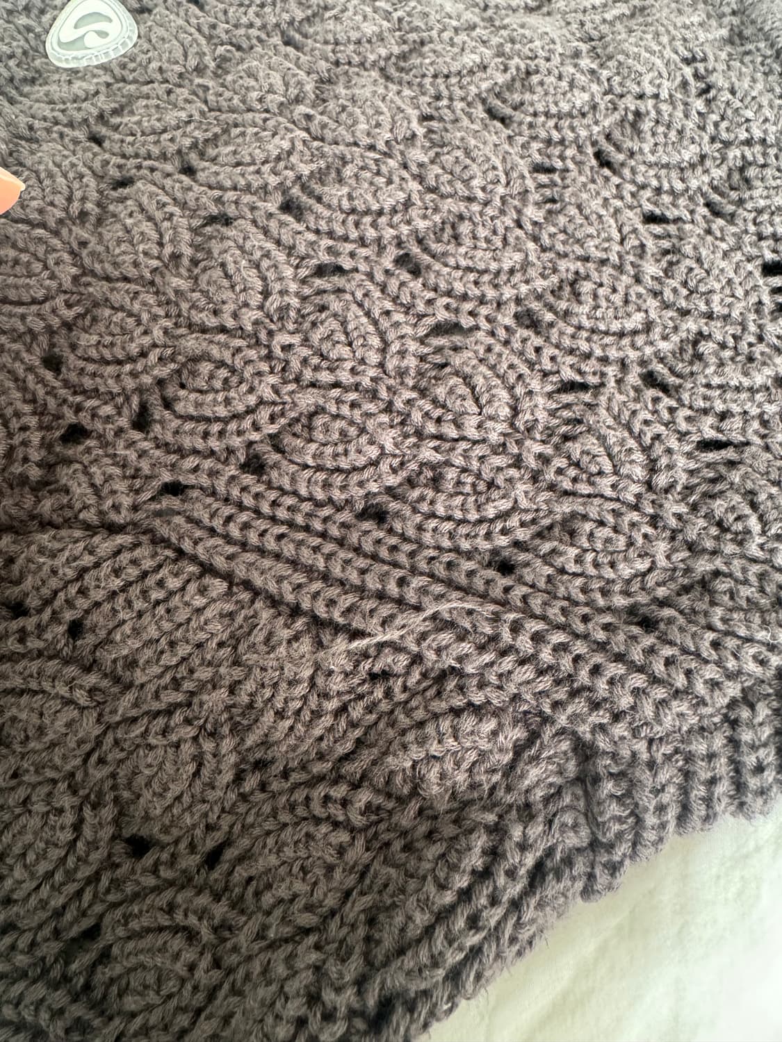 코이세이오 웨이브 니트 가디건 다크브라운 상품이미지2