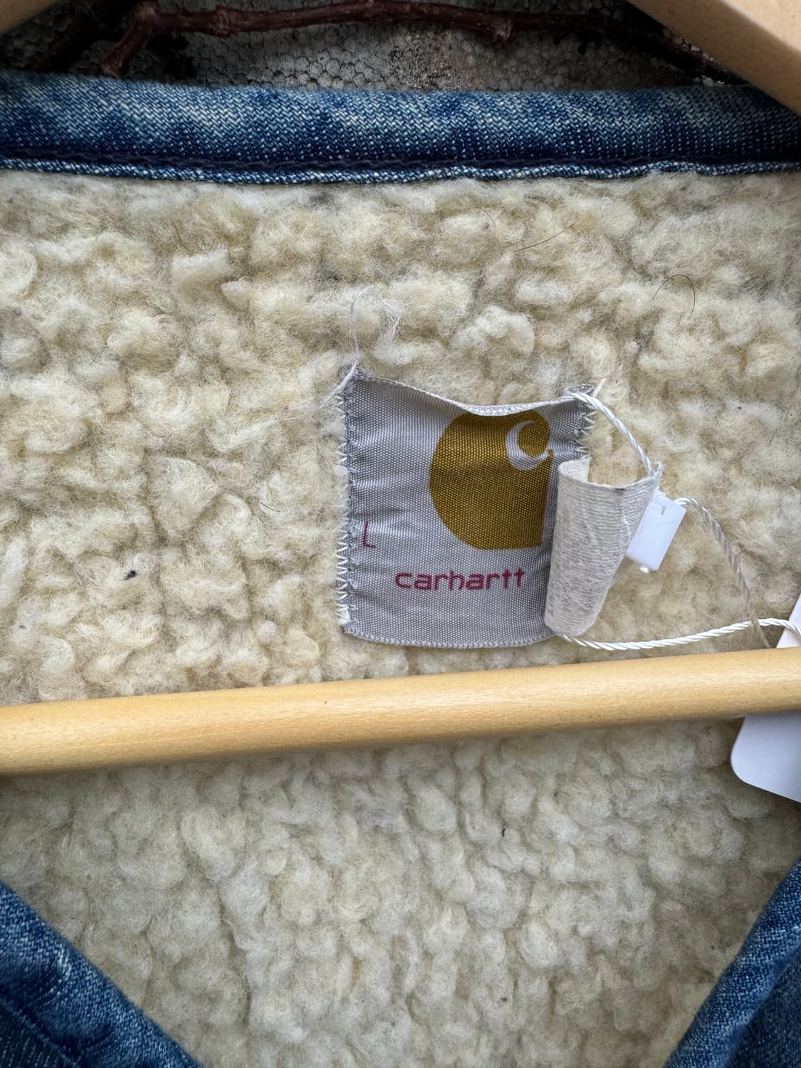 80s 칼하트 빈티지 데님 쉐르파 베스트 L 상품이미지6