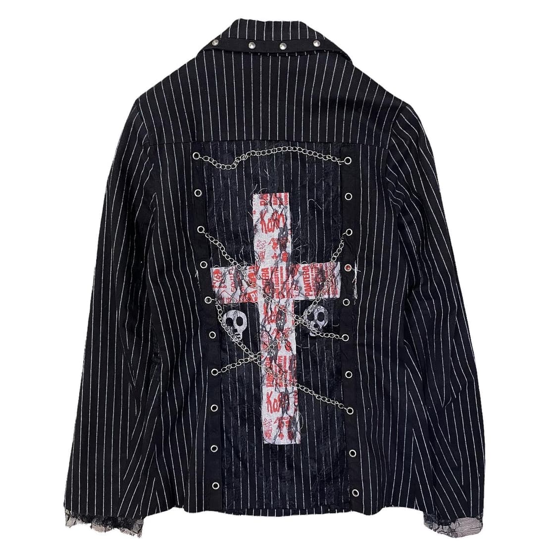 R&B Pinstripe Punk Jacket 상품이미지2