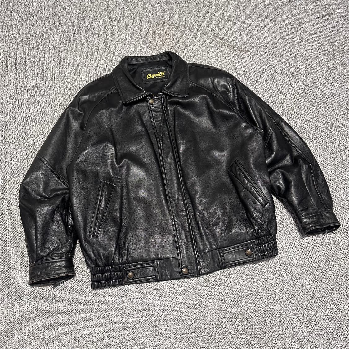블랙 레더 자켓 상품이미지1