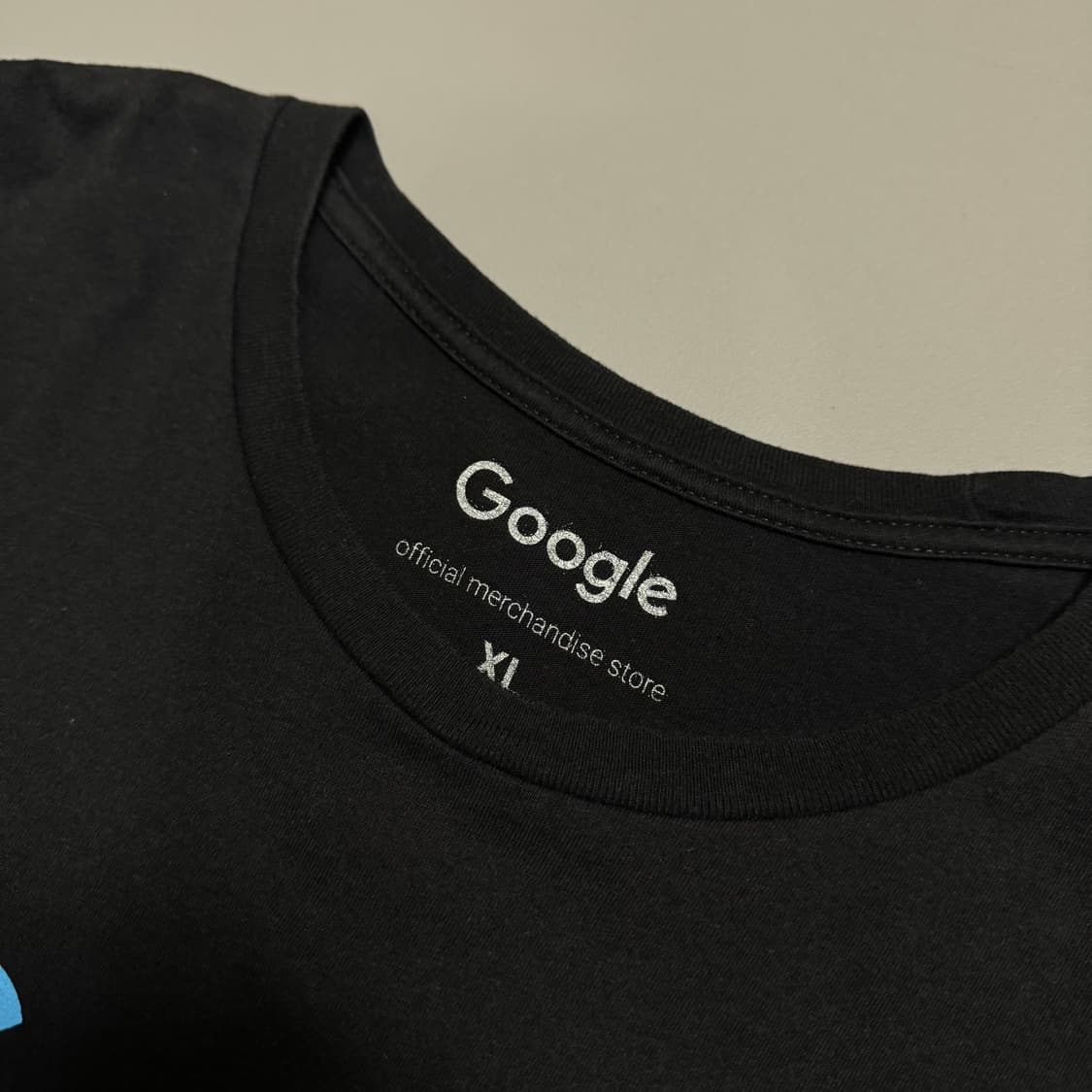 Google official 블랙컬러 프론트 로고 코튼 크루넥 반팔 상품이미지2
