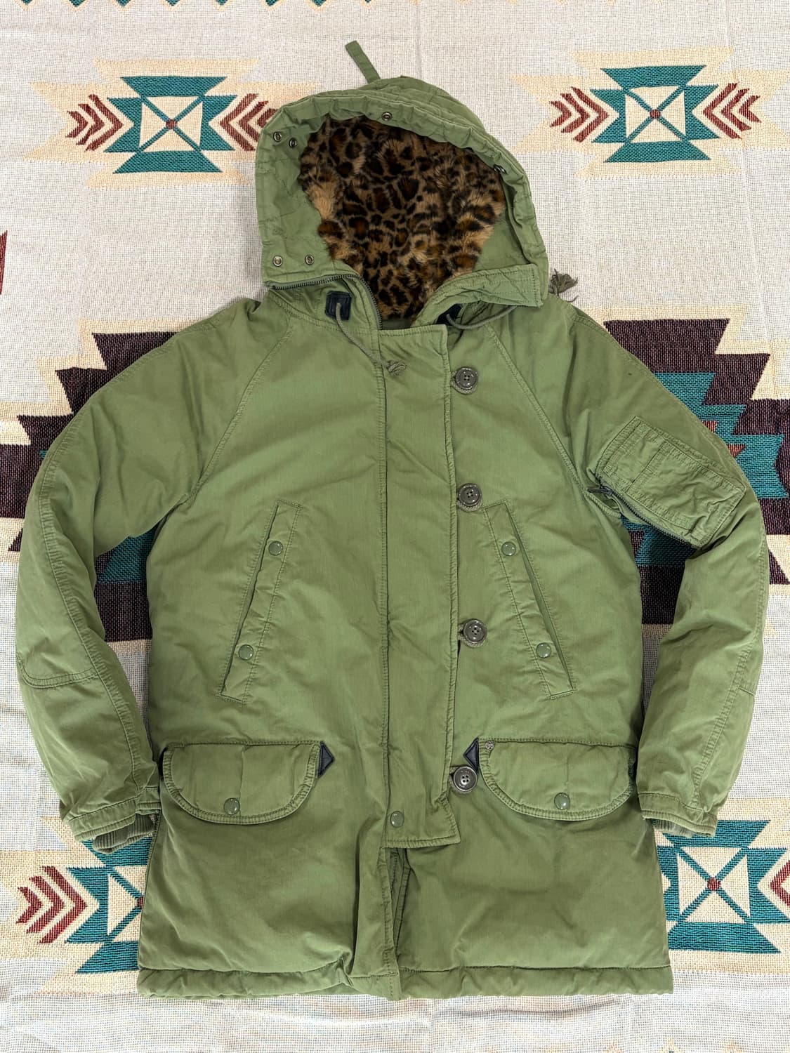 D&S Ralph Lauren 레오파드 N3B 밀리터리 야상 패딩 파카 상품이미지1