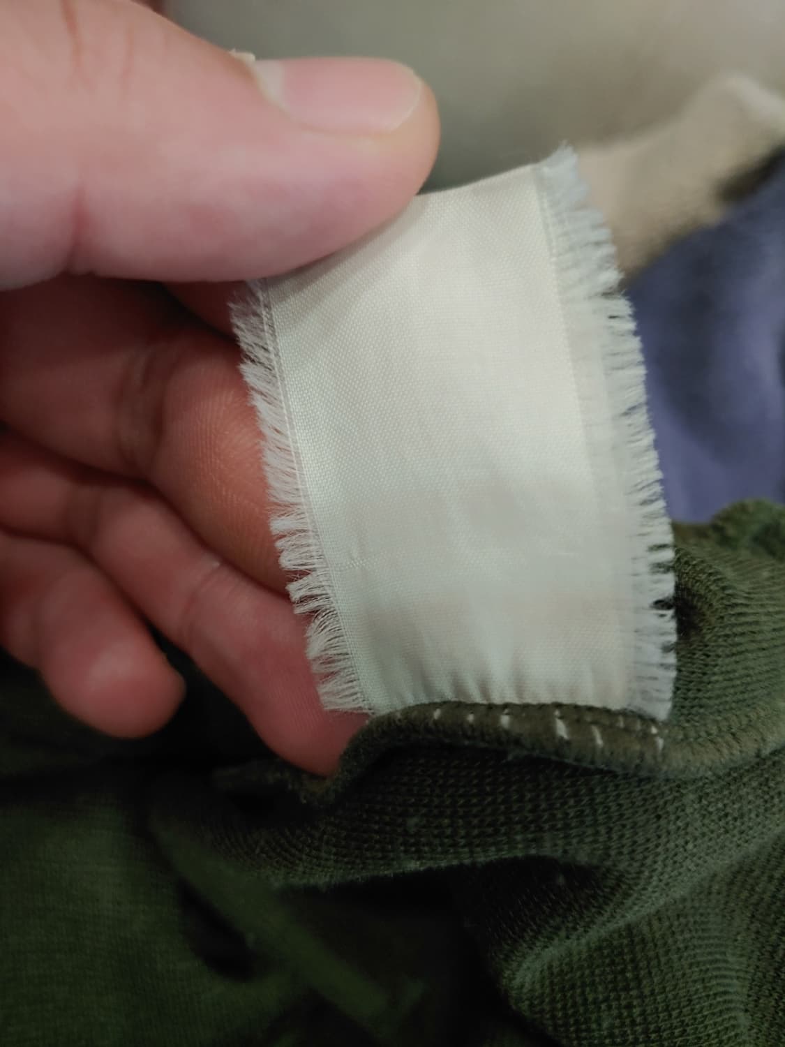 [S] 베이프 미니사루 코튼 져지 올리브색 상품이미지5