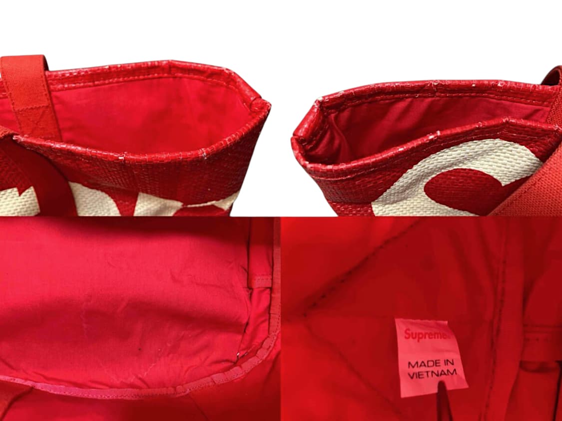 슈프림 라피아 토트백 레드 상품이미지7