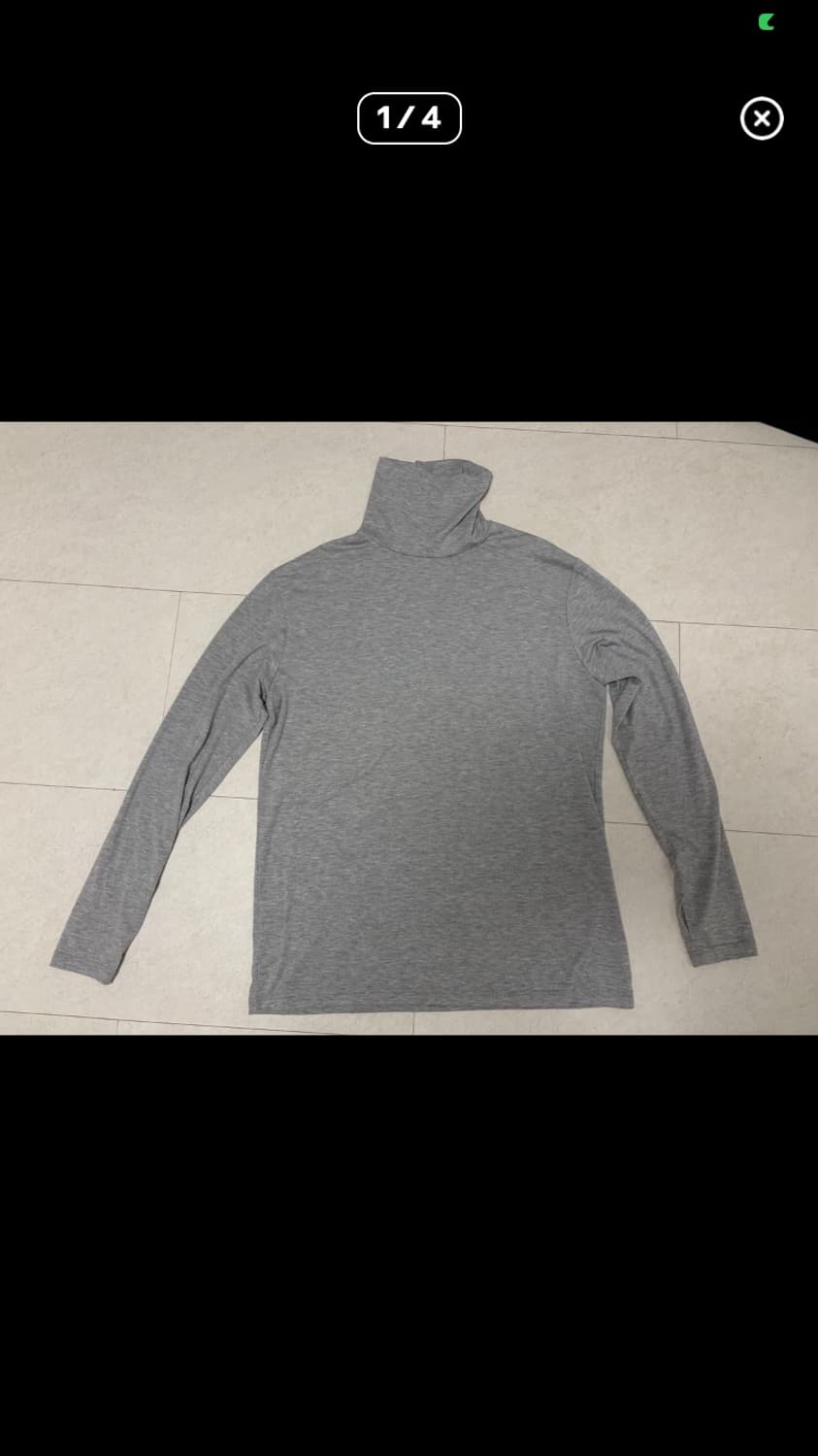 폴리테루 그레이 터틀넥 3사이즈 팔아요 상품이미지1