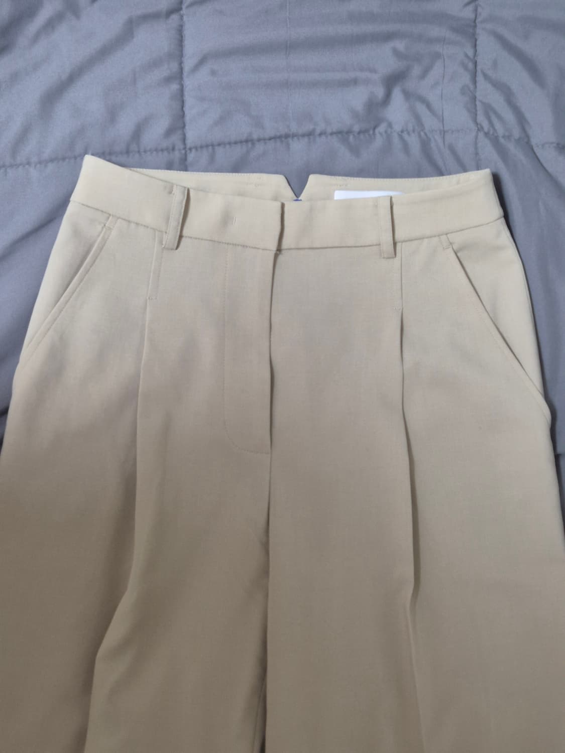 구호플러스 세미 와이드 팬츠 베이지 SS시즌 상품이미지7