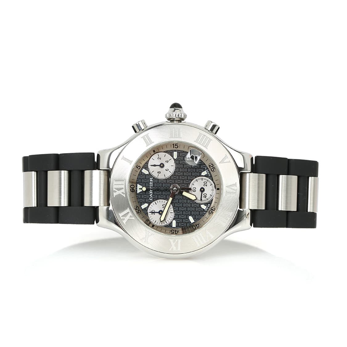 까르띠에 21C 크로노그래프 러버밴드 워치 21세기 시계 W10125U2 상품이미지1