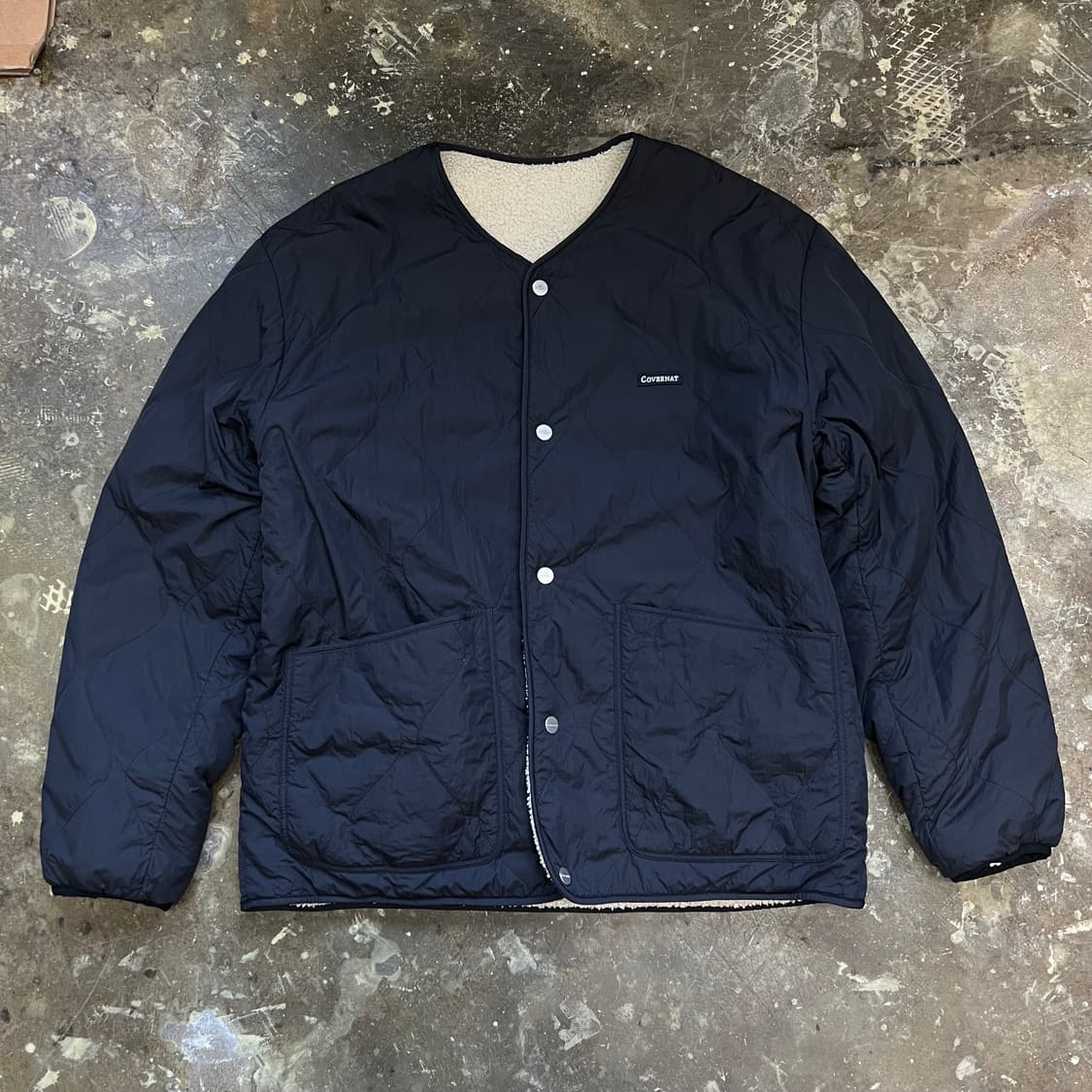 L) 커버낫 리버시블 양면 쉐르파 집업 자켓 뽀글이 후리스 상품이미지3