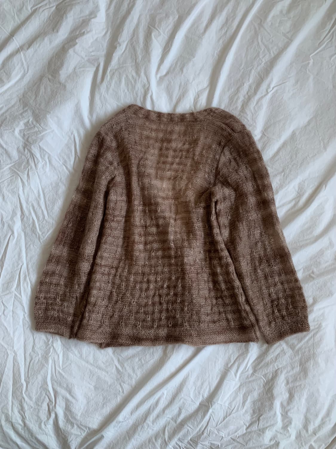 브라운 모헤어 가디건 상품이미지5