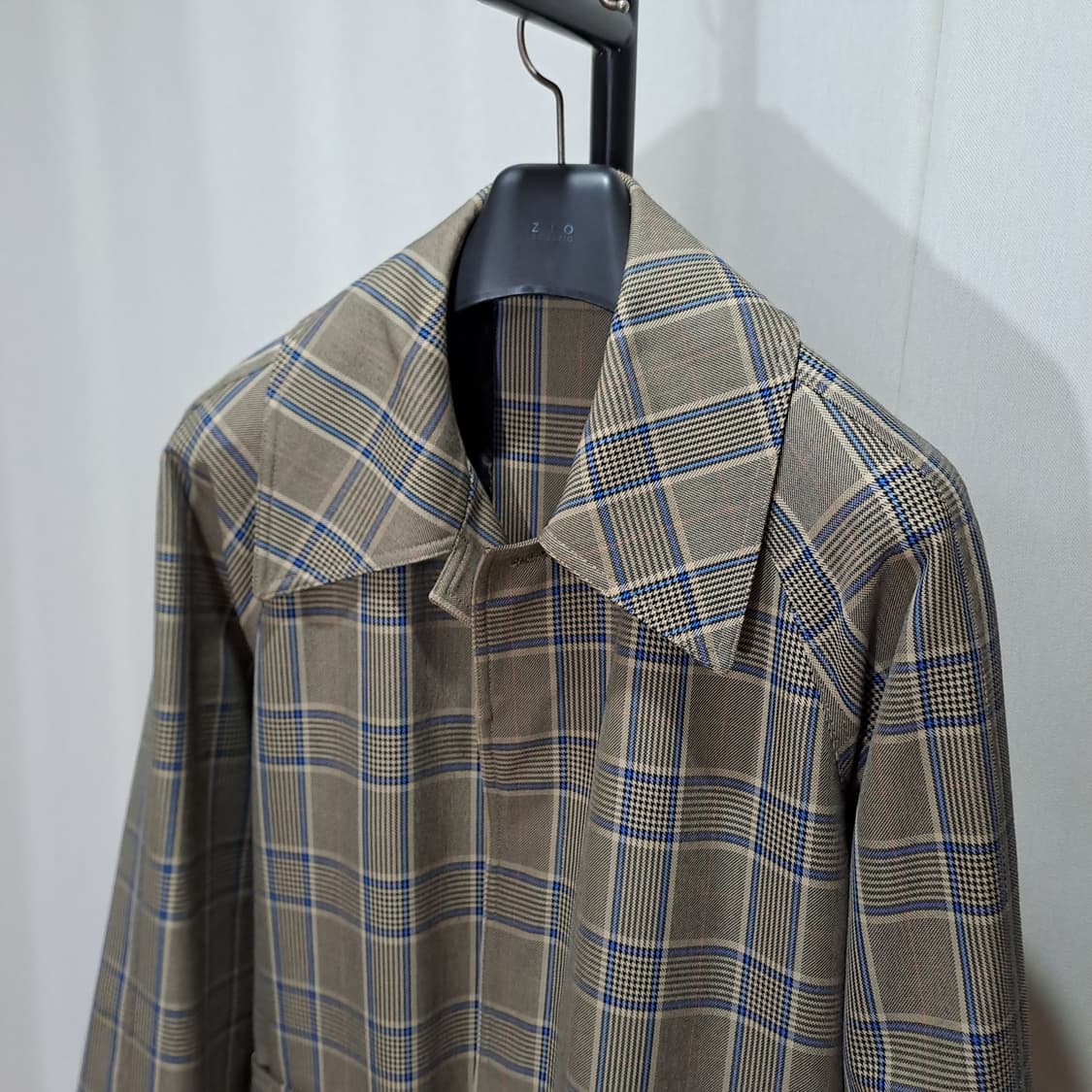 (새상품급 택포) 솔리드옴므 발마칸 체크 롱 코트 B577 상품이미지2