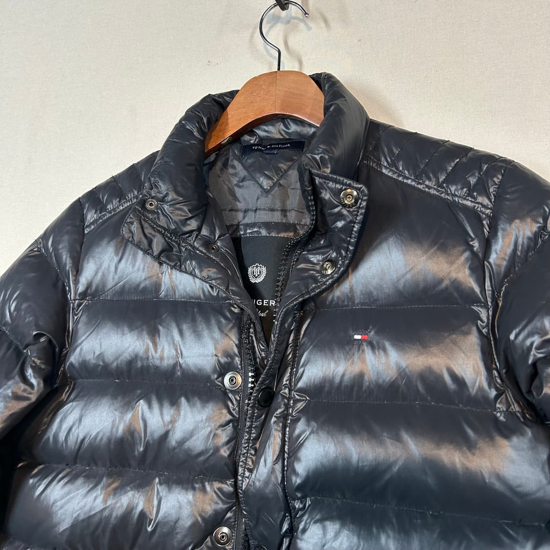 S) 타미힐피거 블랙 오리털 덕다운 패딩 점퍼 상품이미지4