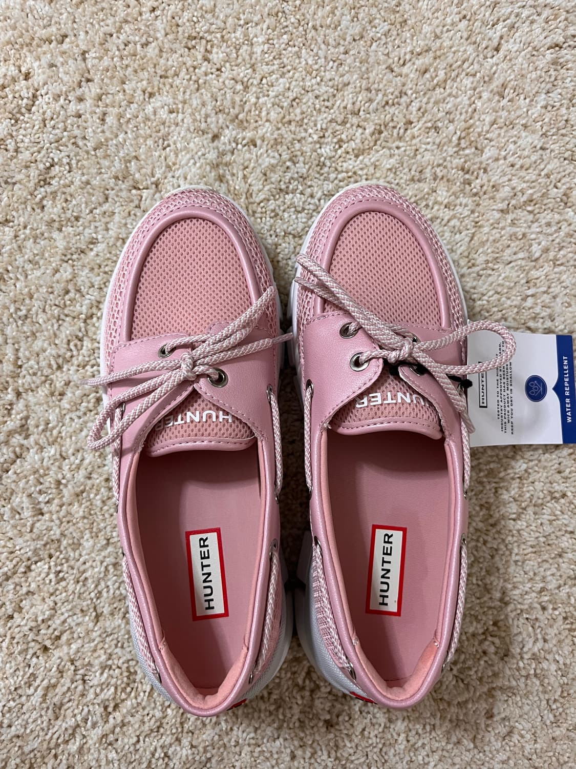 [새상품/국내미발매] 헌터 Hunter 여성 사사 메쉬 보트슈즈 핑크 상품이미지7