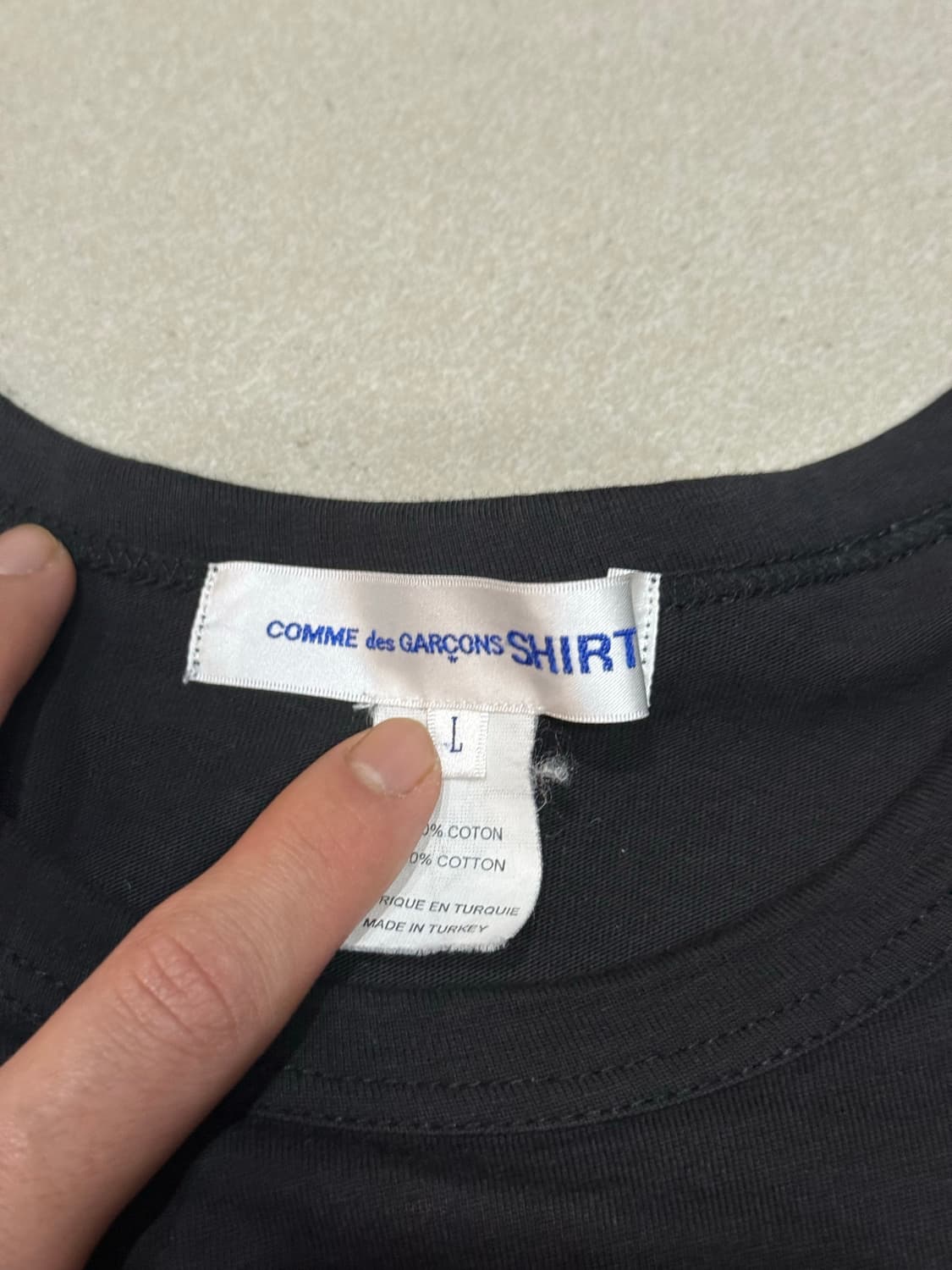 꼼데가르송 아카이브 이중 원단 레이어드 롱슬리브 티셔츠 상품이미지4