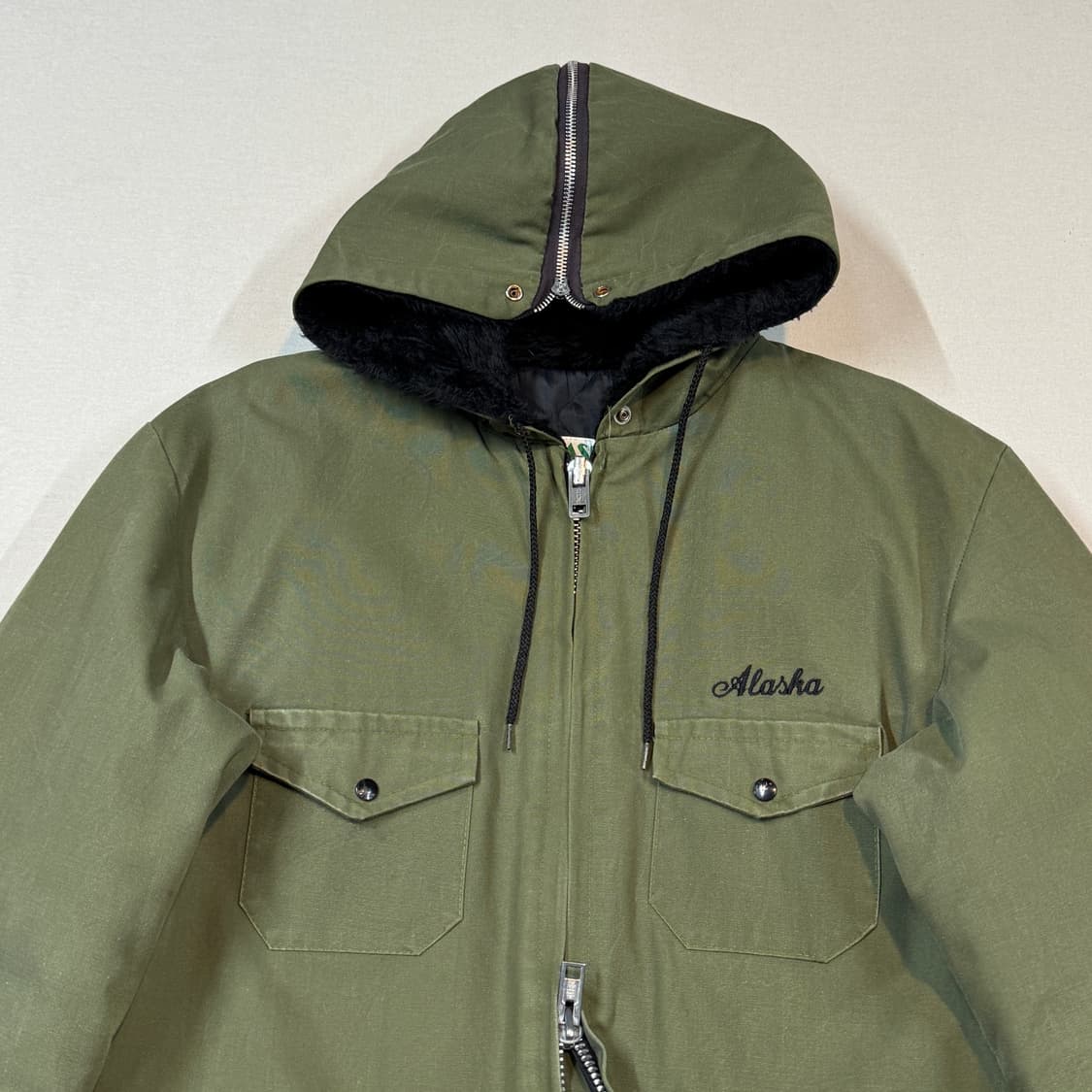 L) ALASKA 빈티지 스플릿 N2B 후드 워크 자켓 상품이미지3