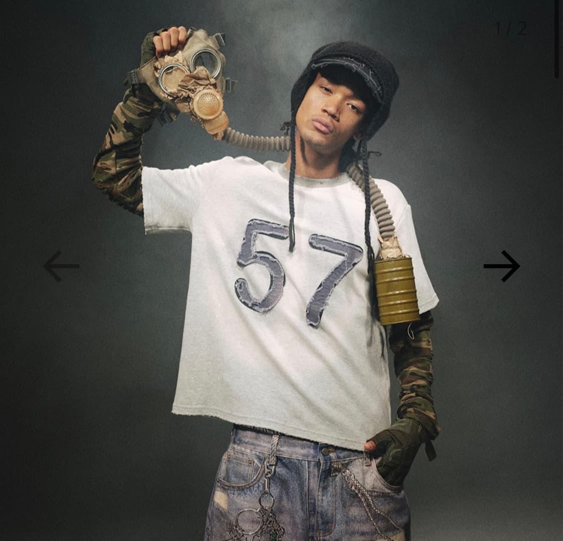 TREclub 빈티지 스타일 레이어드 롱 슬리브 티셔츠 상품이미지5