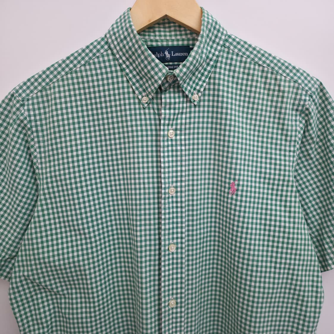 [M] 폴로 랄프로렌 그린 체크 반팔 셔츠 상품이미지2