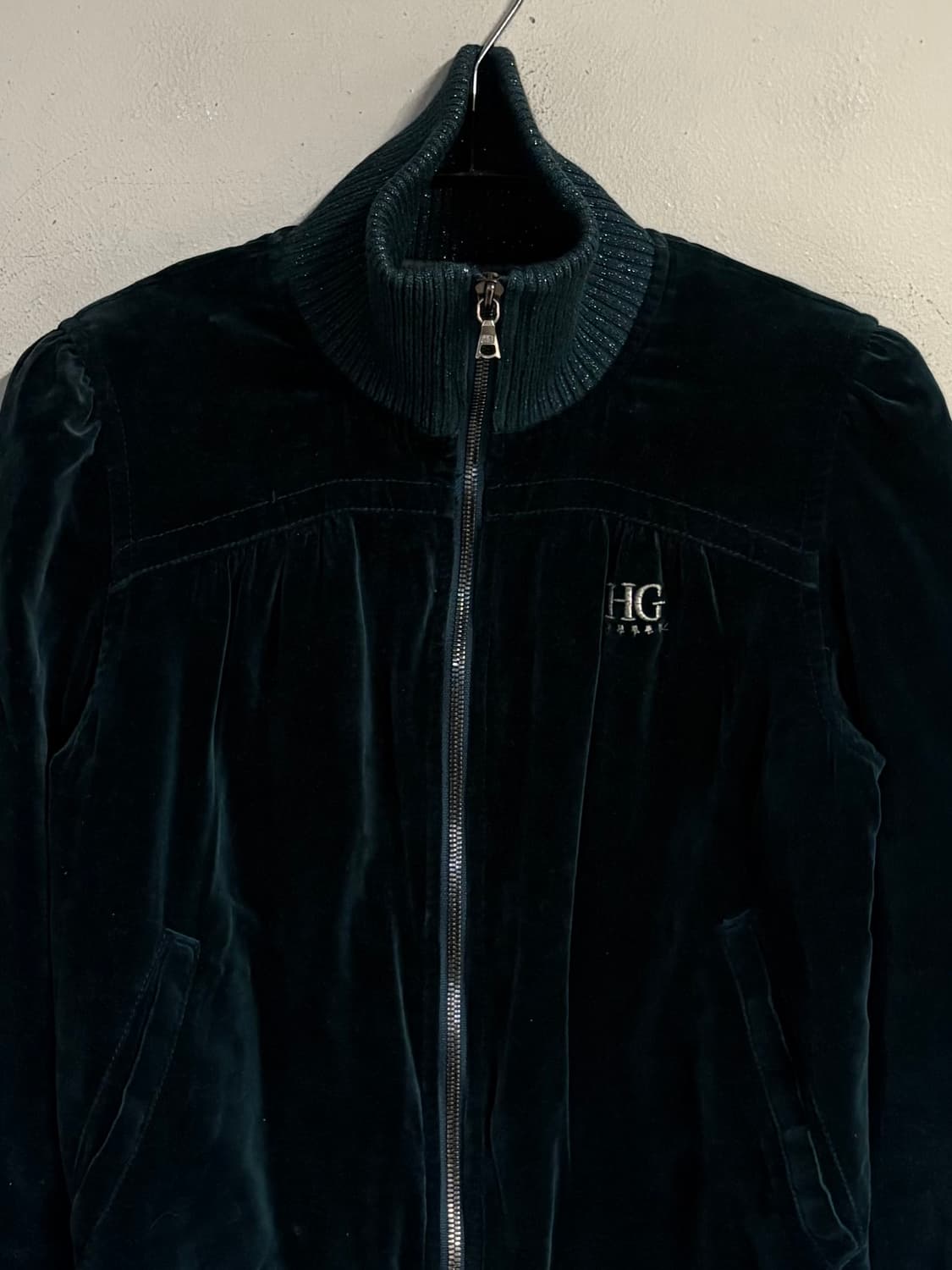 HYSTERIC GLAMOUR velvet jacket green 상품이미지5