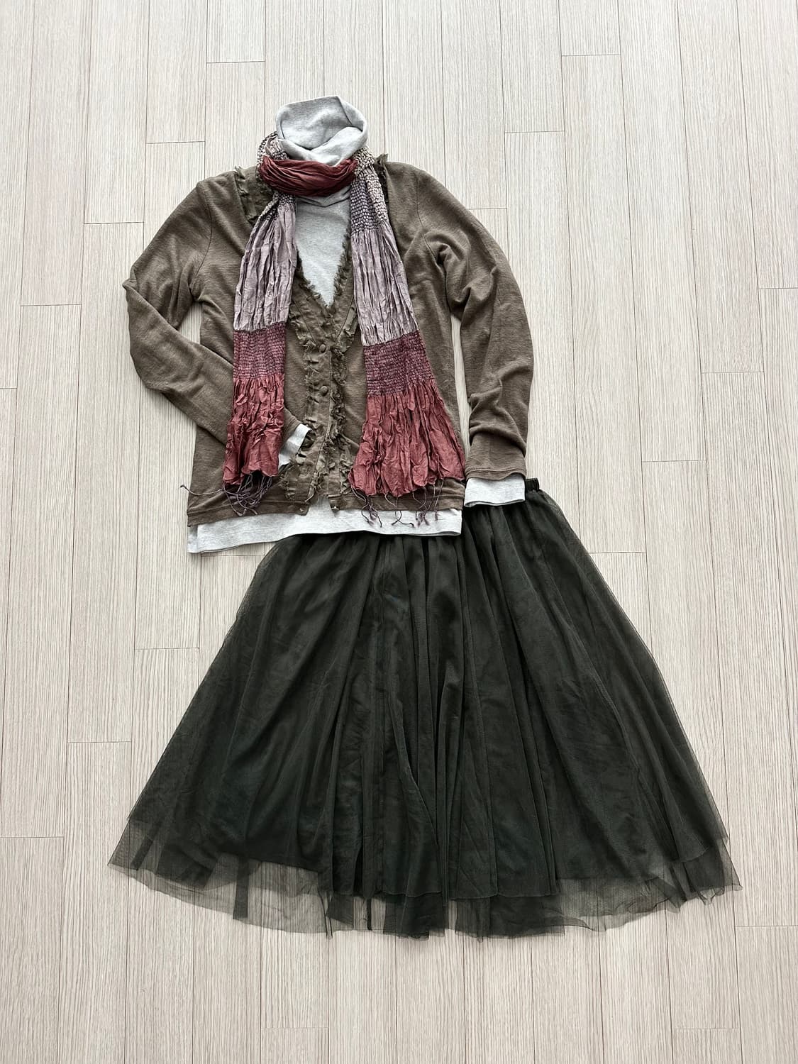 jpn 웨스턴 히피 괴짜 스즈코 레이어드 코디세트 상품이미지1