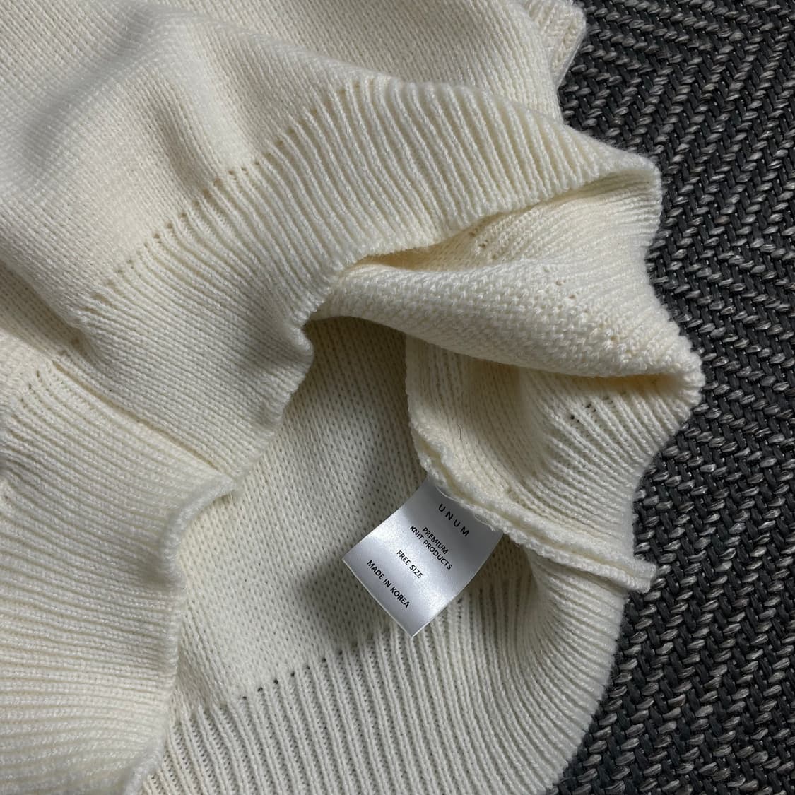 빈티지 우먼스 와플 크롭 니트 베스트o 3326 상품이미지4