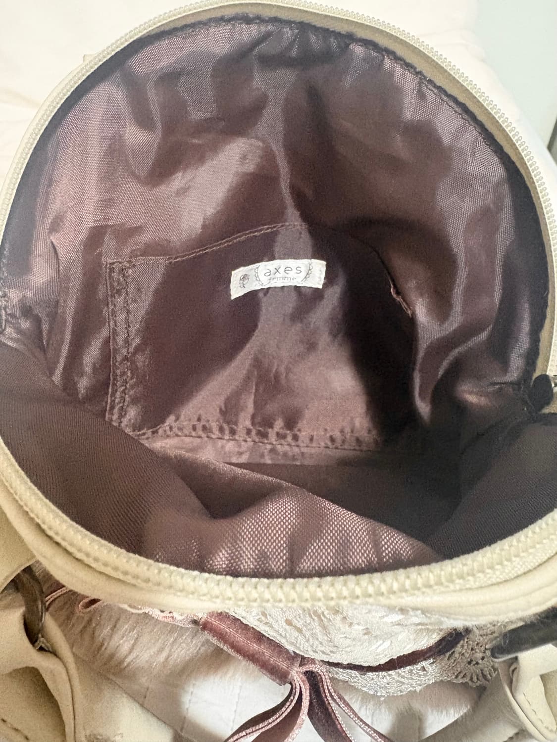 엑시즈팜 라떼갸루 빈티지 퍼 토트백 상품이미지4