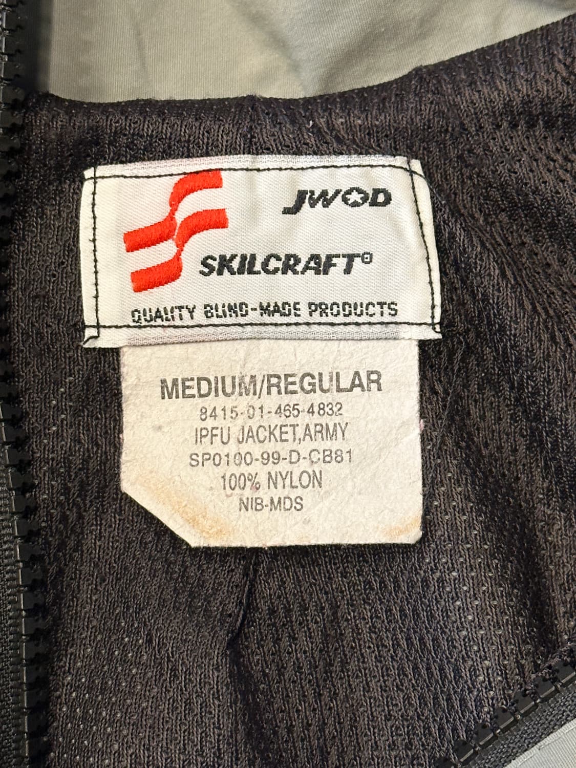 Original US ARMY IPFU 바람막이 자켓 M 상품이미지3