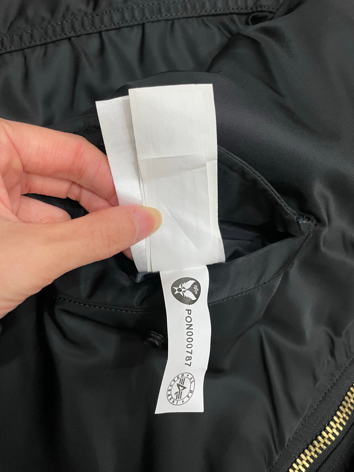 알파인더스트리 ma-1 플라이트 자켓 항공점퍼 블랙 상품이미지9