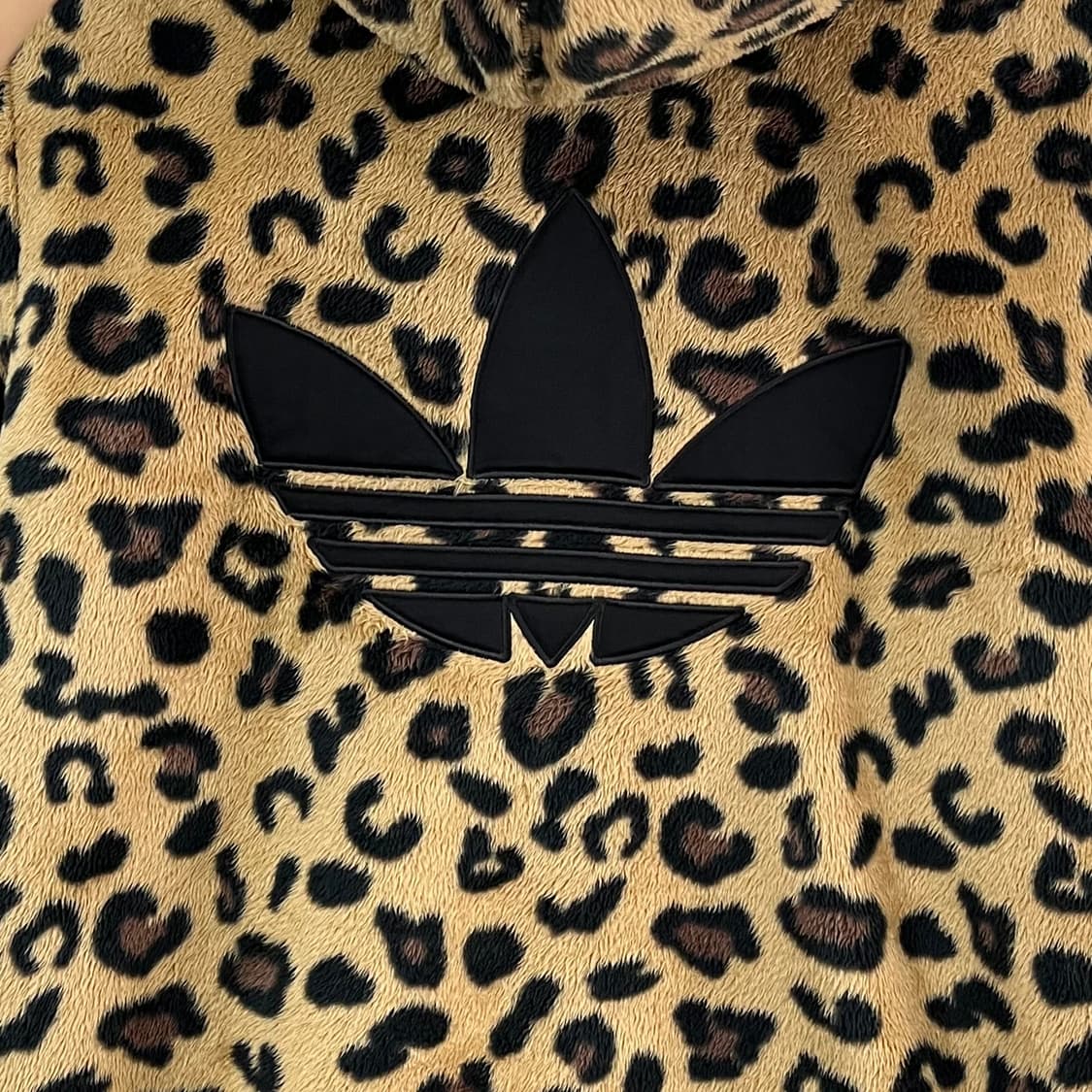 아디다스 레오파드 쉐르파 호피 후드집업 상품이미지5