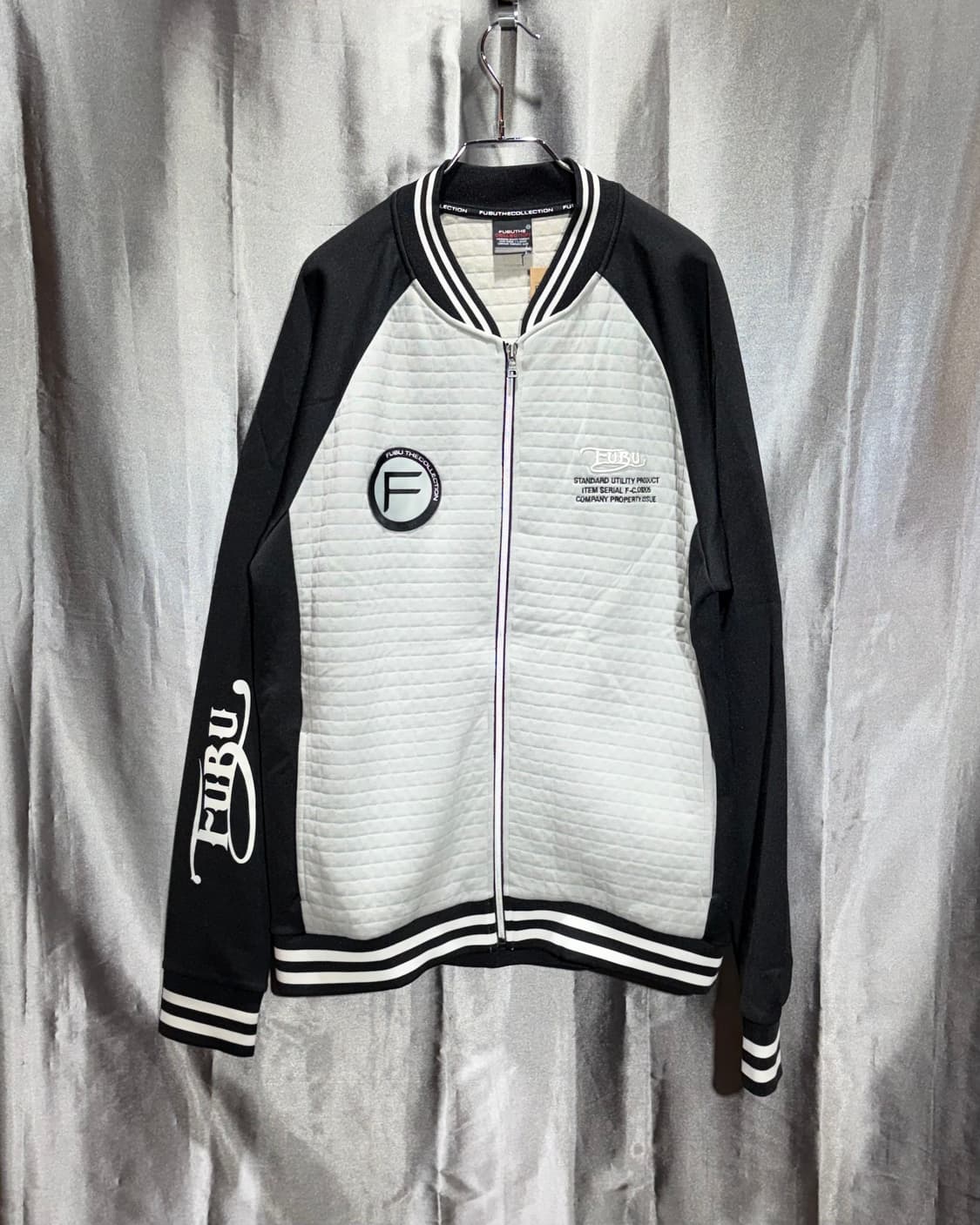 XL 푸부 퀼팅 패턴 트랙 블루종 상품이미지2